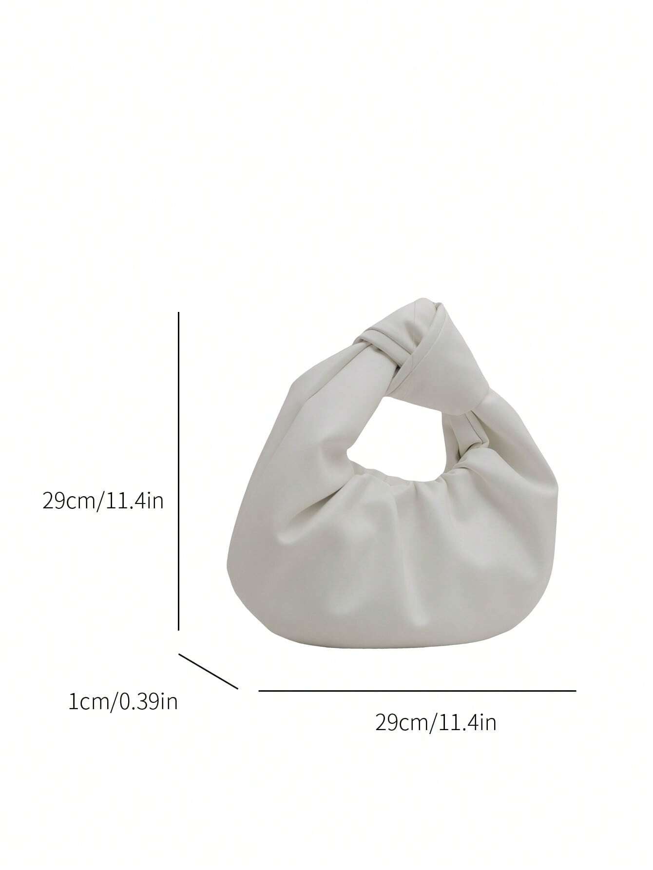 Sac à main en PU plissé en forme de nuage pour femmes, sac fourre-tout et de haute qualité — vue 9