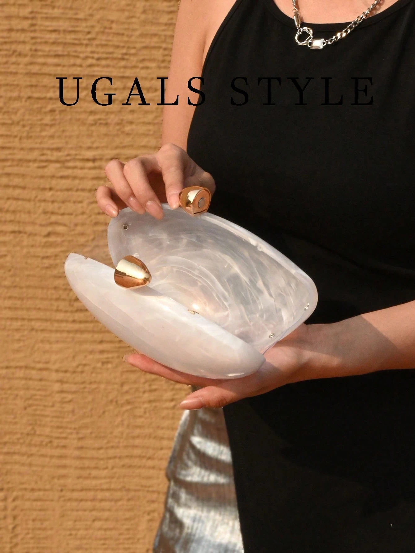 Sac pochette carré en acrylique de luxe pour femmes, sac bandoulière de mariée, convient — vue 5