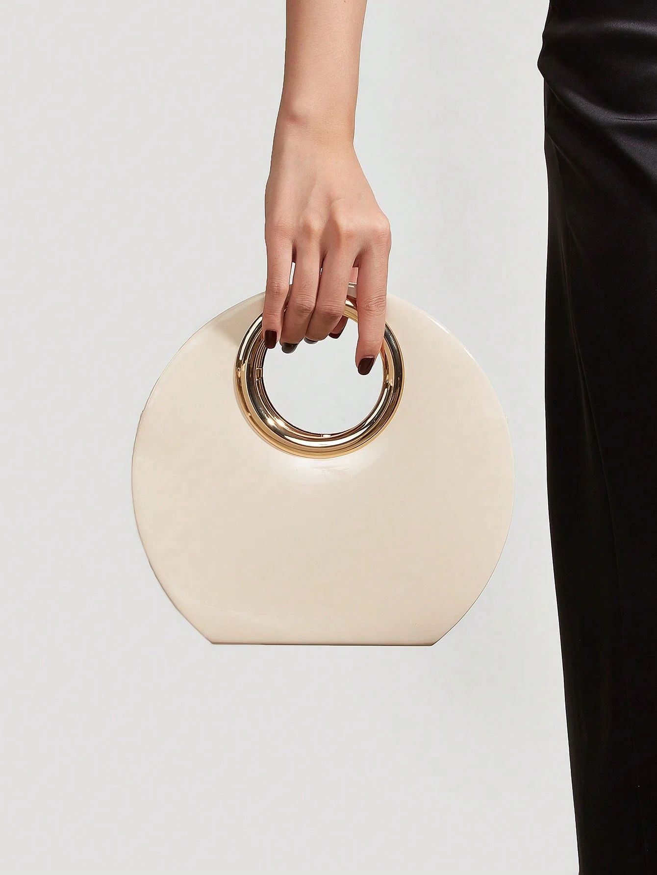 Sac à main élégant en PU pour femmes, pochette minimaliste à chaîne, sac de luxe léger — vue 7
