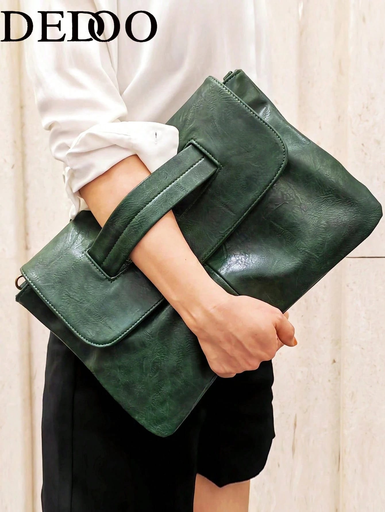 Dedoo Charme luxueux, élégant et raffiné, sac vintage carré noir de luxe discret, cadeau