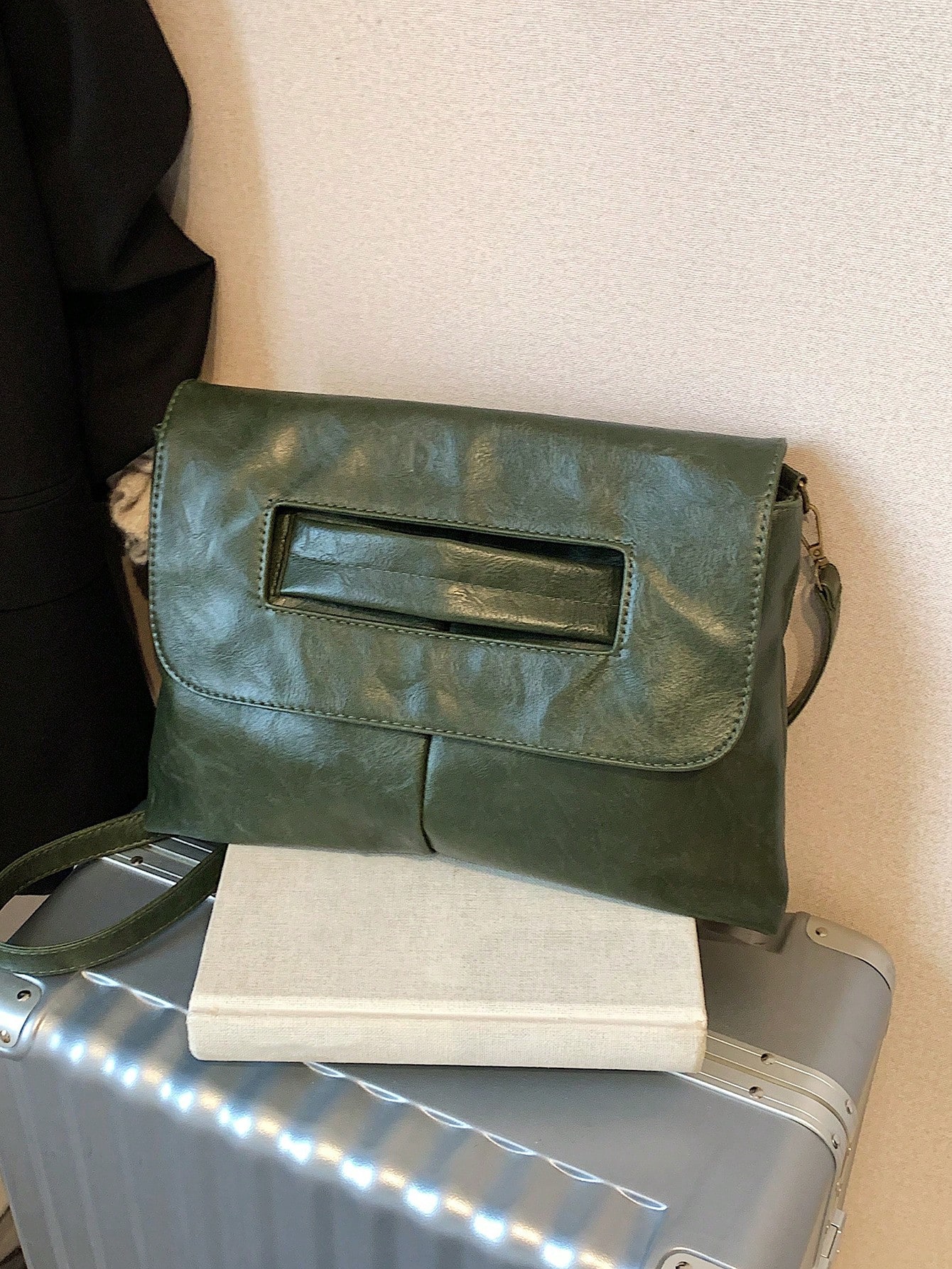 Dedoo Charme luxueux, élégant et raffiné, sac vintage carré noir de luxe discret, cadeau — vue 9