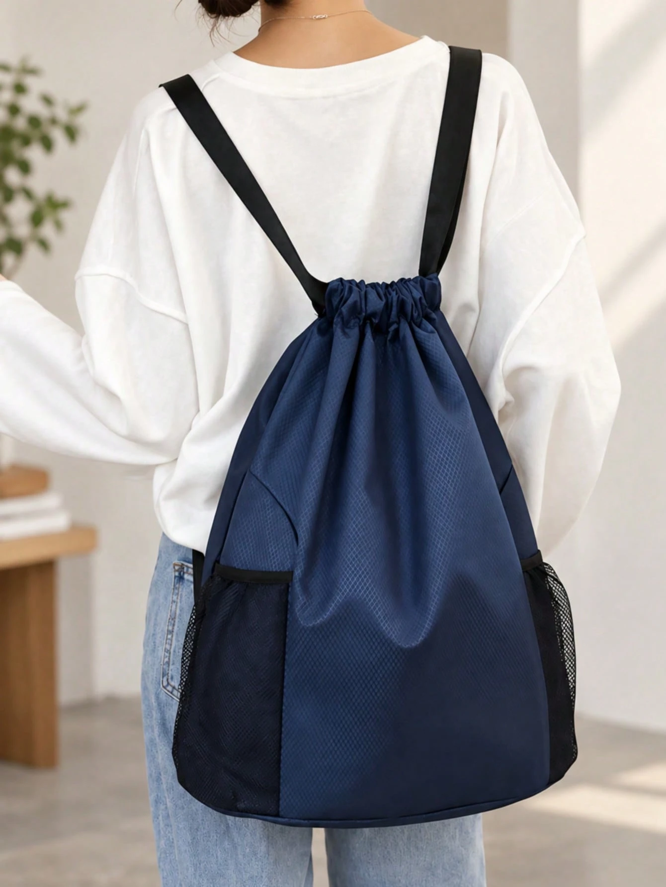 Sac à dos imperméable avec cordon de serrage et séparation sec/humide, grand sac de — vue 6