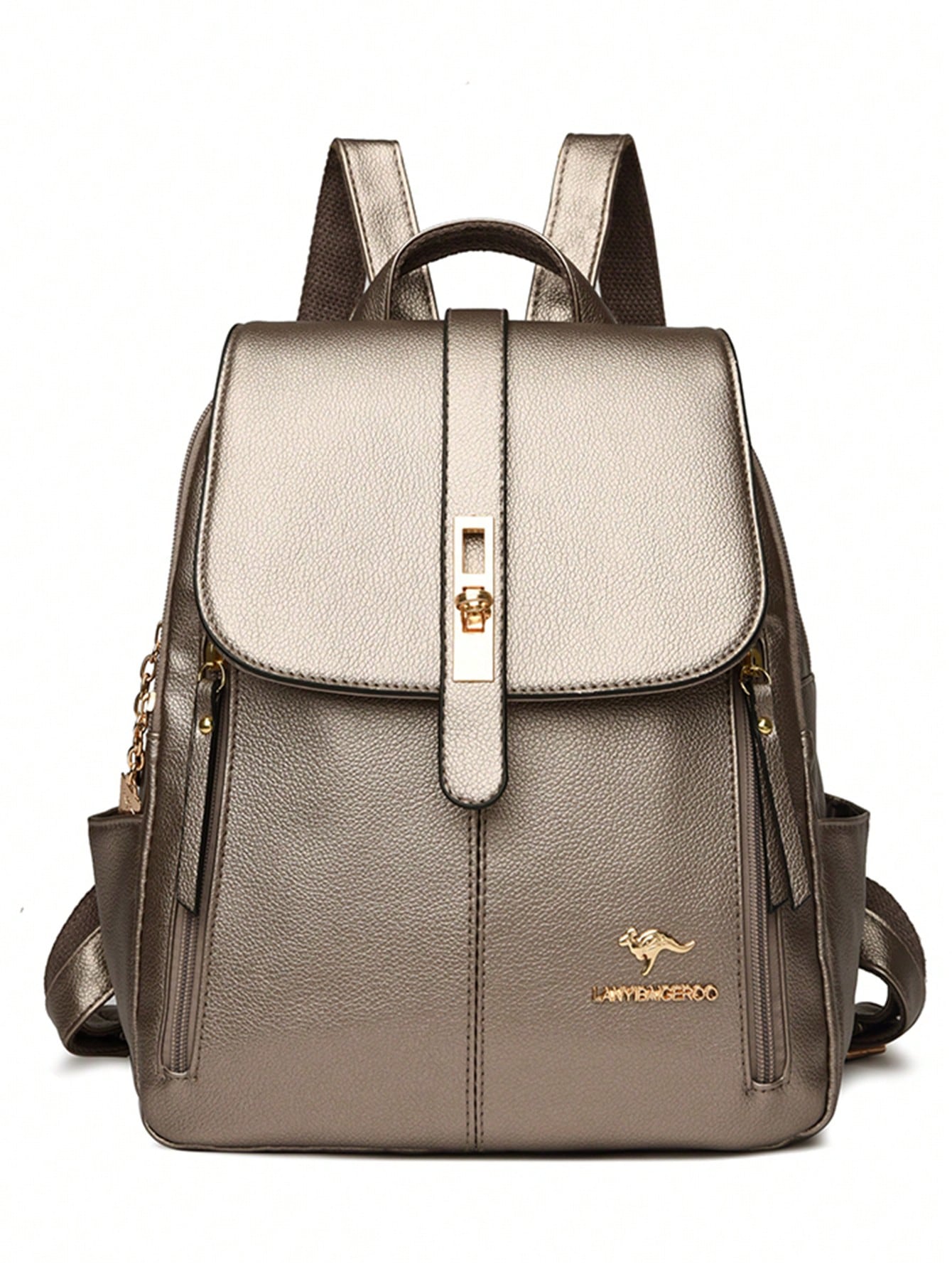 Sac à dos de luxe souple pour femmes 2026, sac d'école de designer de mode en PU souple — vue 2