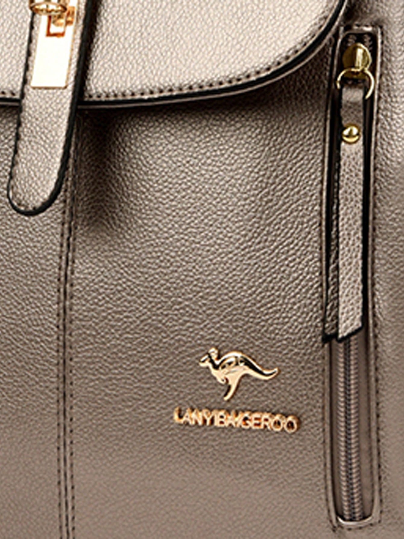 Sac à dos de luxe souple pour femmes 2026, sac d'école de designer de mode en PU souple — vue 8
