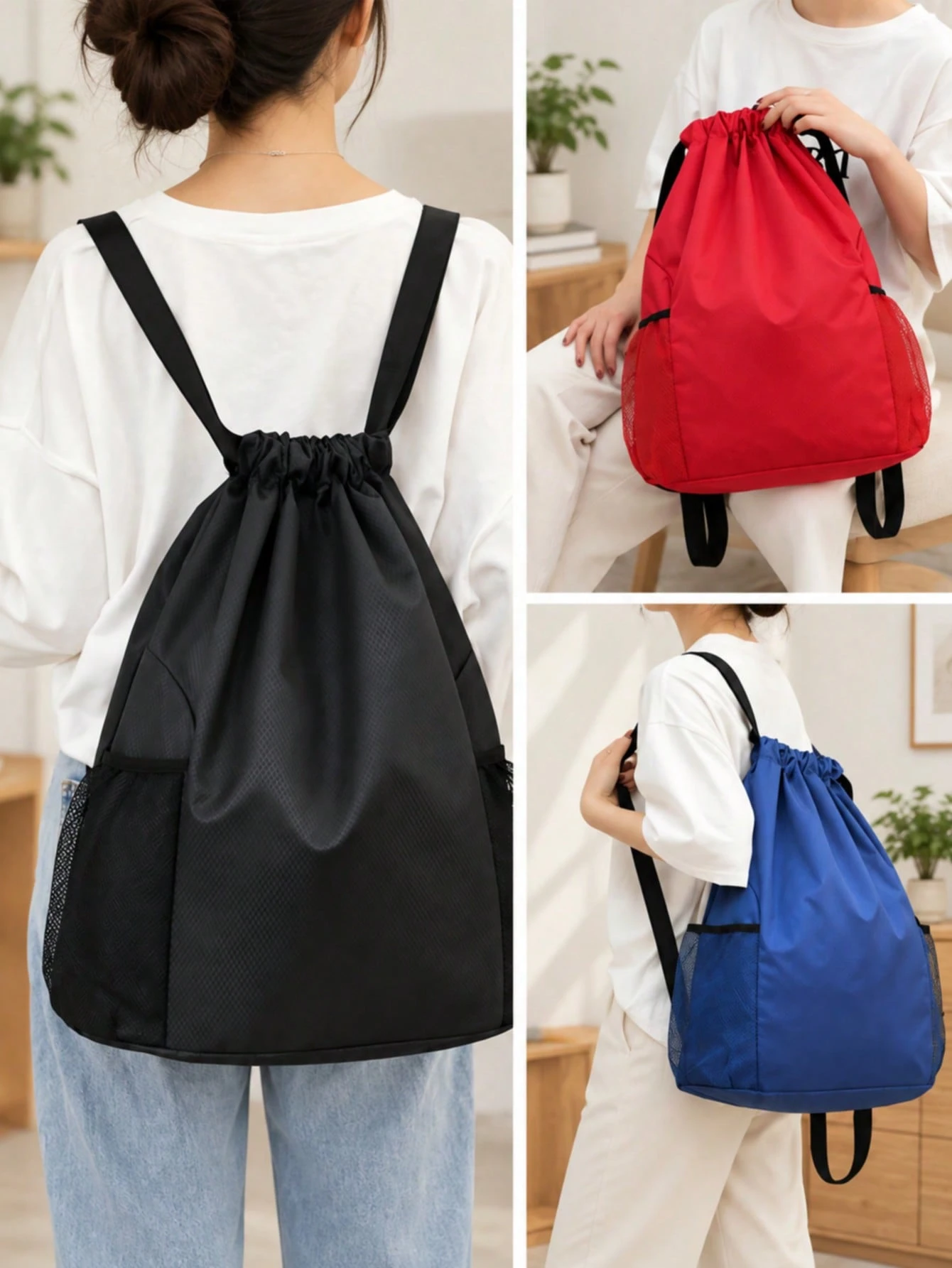 Sac à dos imperméable avec cordon de serrage et séparation sec/humide, grand sac de — vue 7