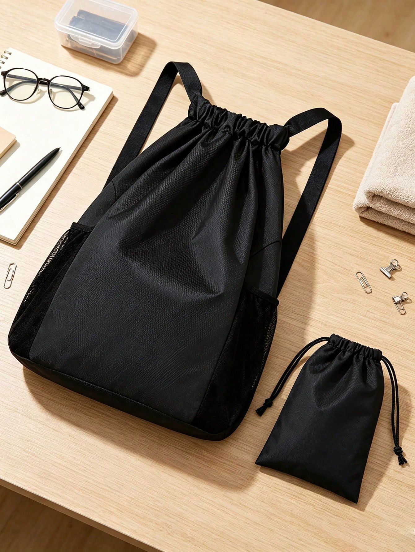 Sac à dos imperméable avec cordon de serrage et séparation sec/humide, grand sac de — vue 10