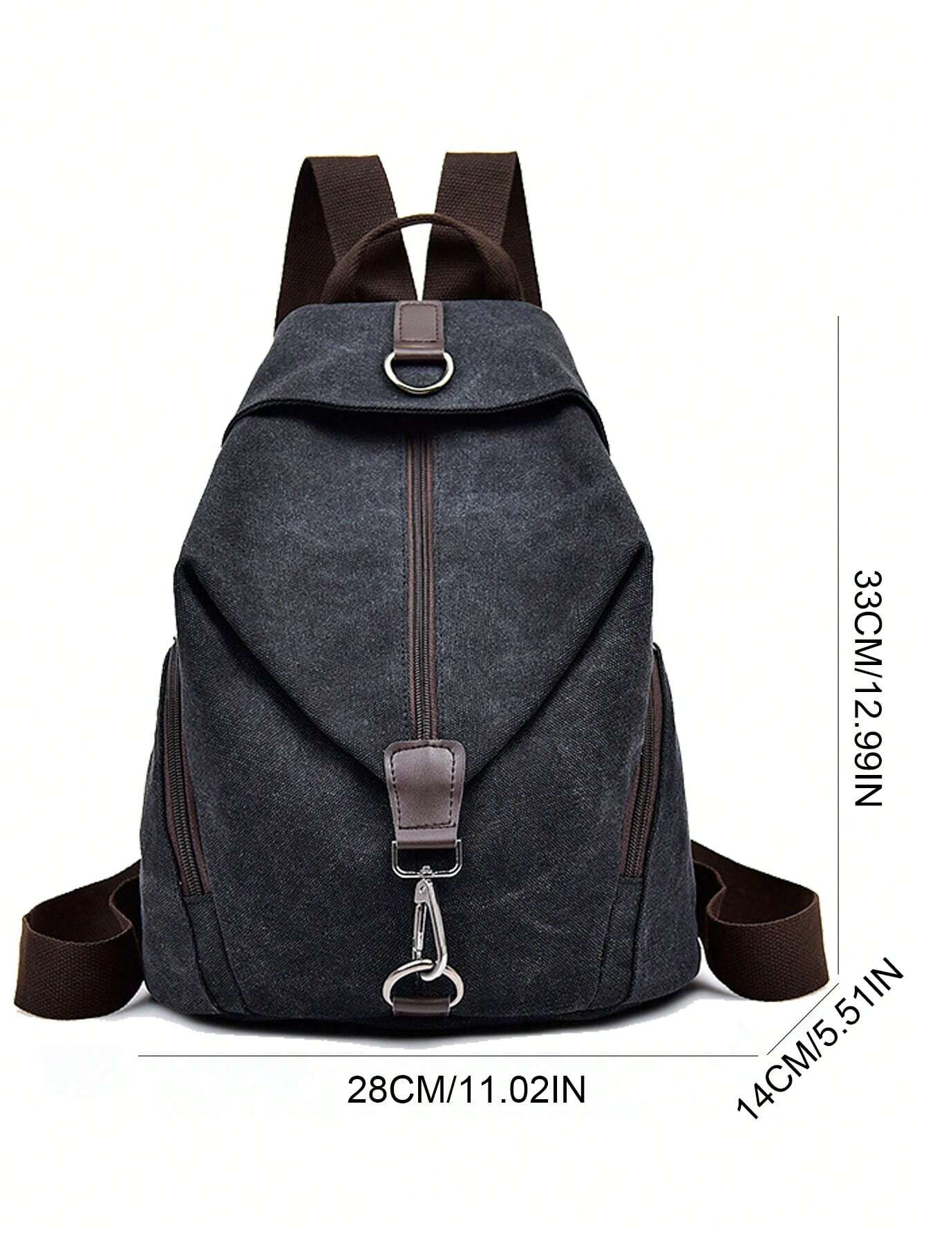 Sac à dos en canevas pour femmes Sac à dos décontracté pour étudiants, Sac à bandoulière — vue 10