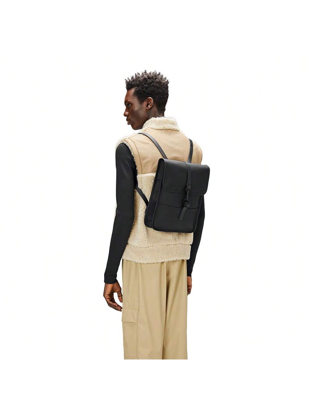 Rains Men's Backpacks Multi-Pocket Zippered Padded Weekend Hiking School Grey 13020-13 — vue 6