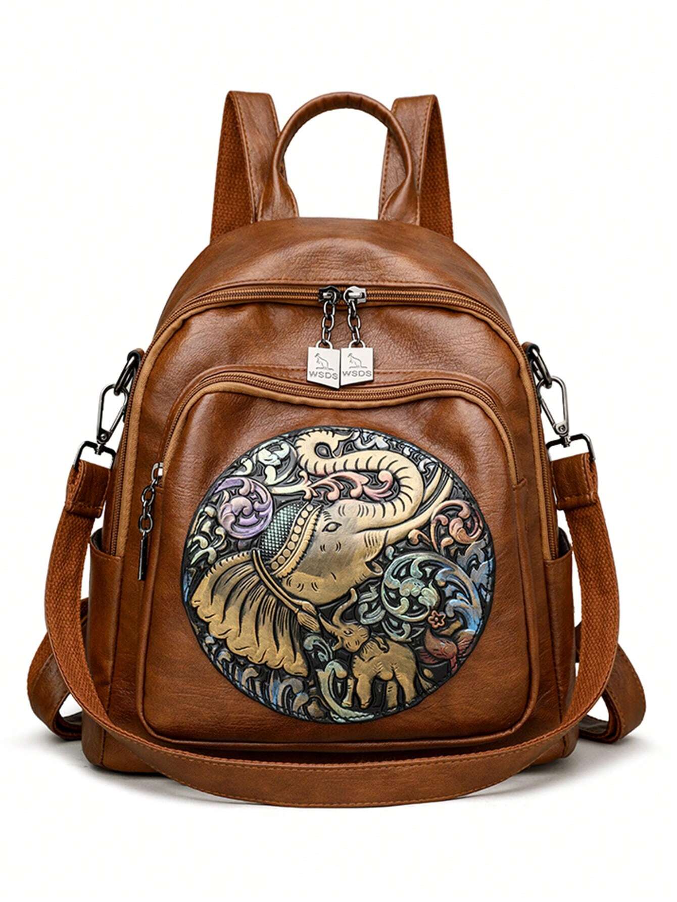 Sac à dos multifonction en PU souple pour femmes, nouveau sac à bandoulière de style — vue 2