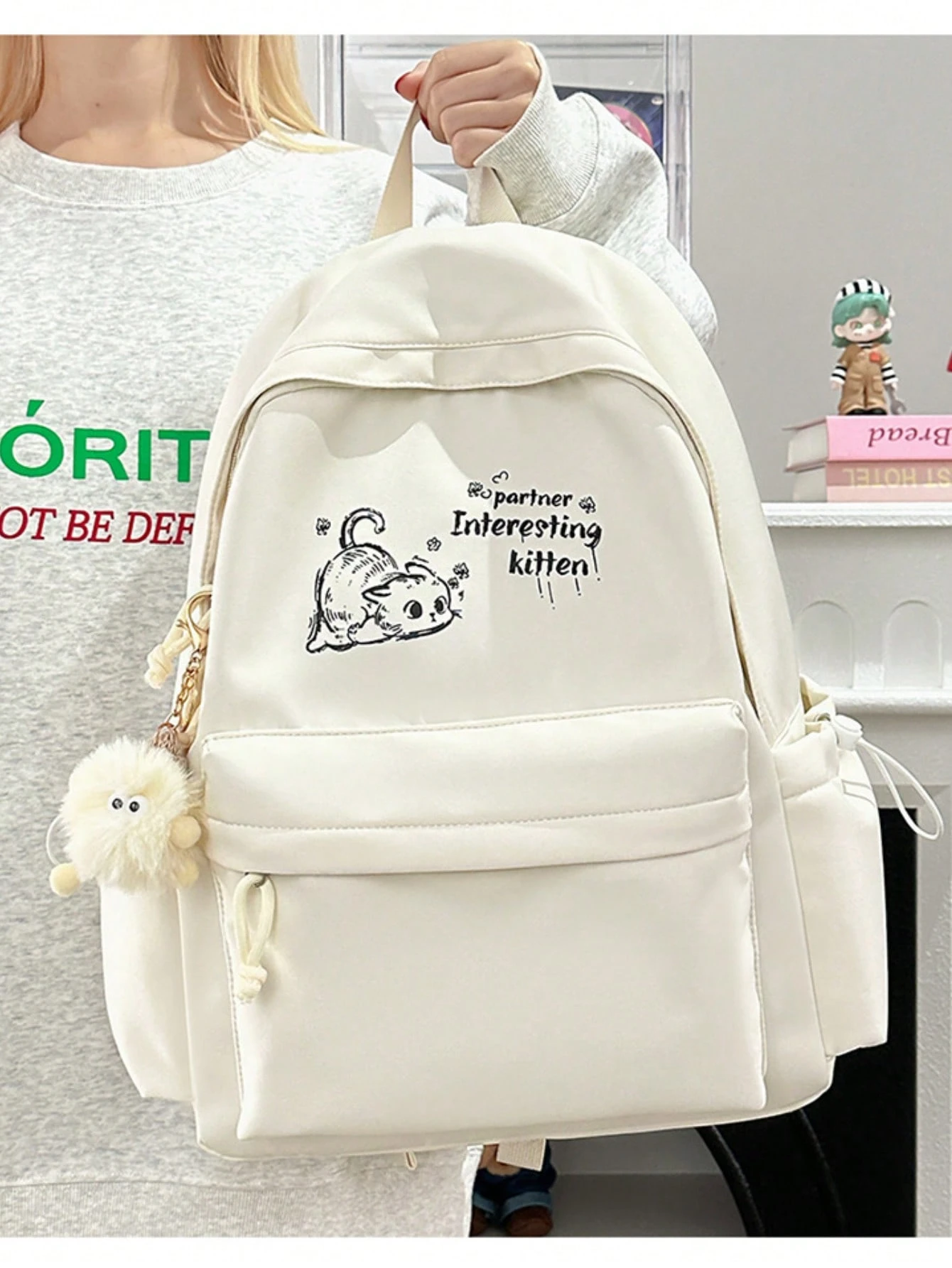 Sac à dos pour fille, polyvalent, adapté aux élèves du secondaire, grande capacité, style — vue 4