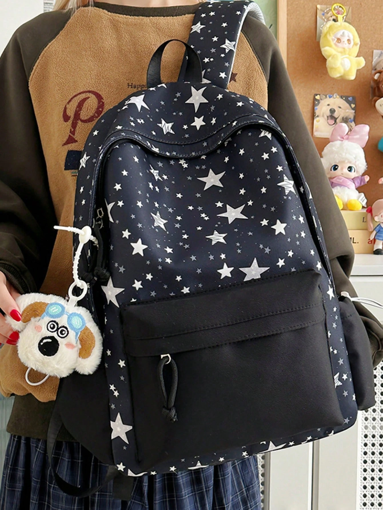 Nouveau sac à dos moderne pour élèves avec un imprimé floral frais, grande capacité, en — vue 5
