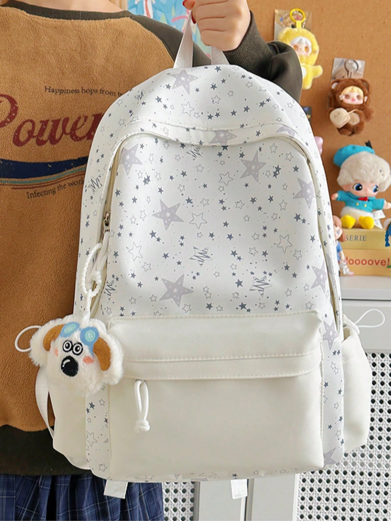Nouveau sac à dos moderne pour élèves avec un imprimé floral frais, grande capacité, en — vue 4