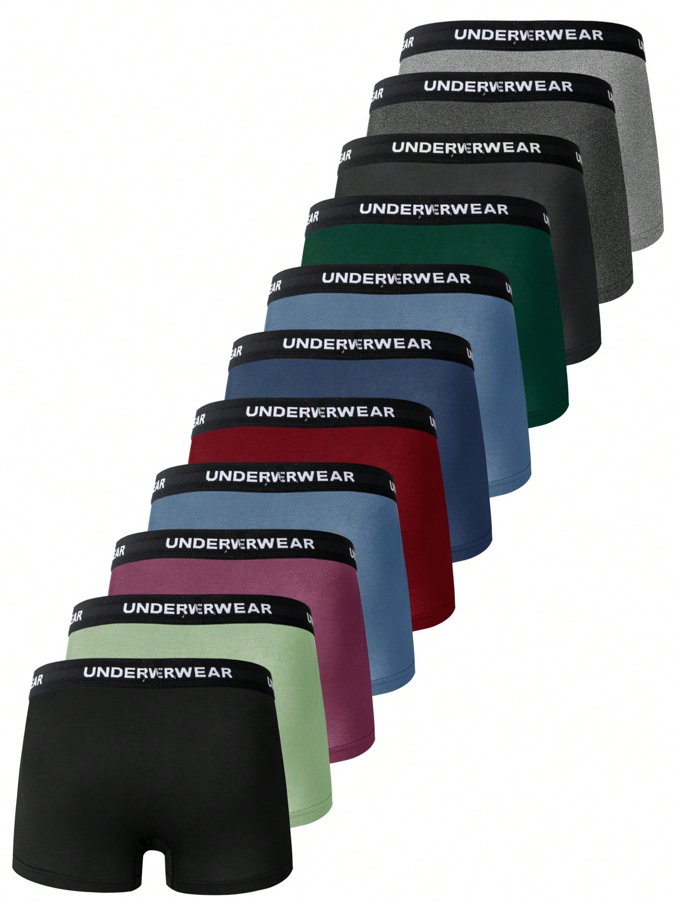 Snug Zone 11 pièces Pack sous-vêtements de couleur unie pour hommes avec bande de taille — vue 5