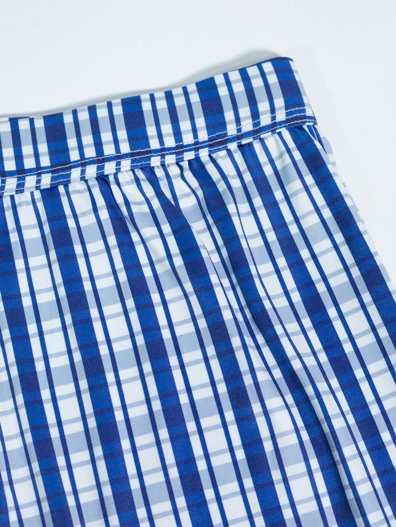 Sous-vêtements pour hommes aléatoires, tissu en polyester, imprimé à carreaux, pantalon — vue 6