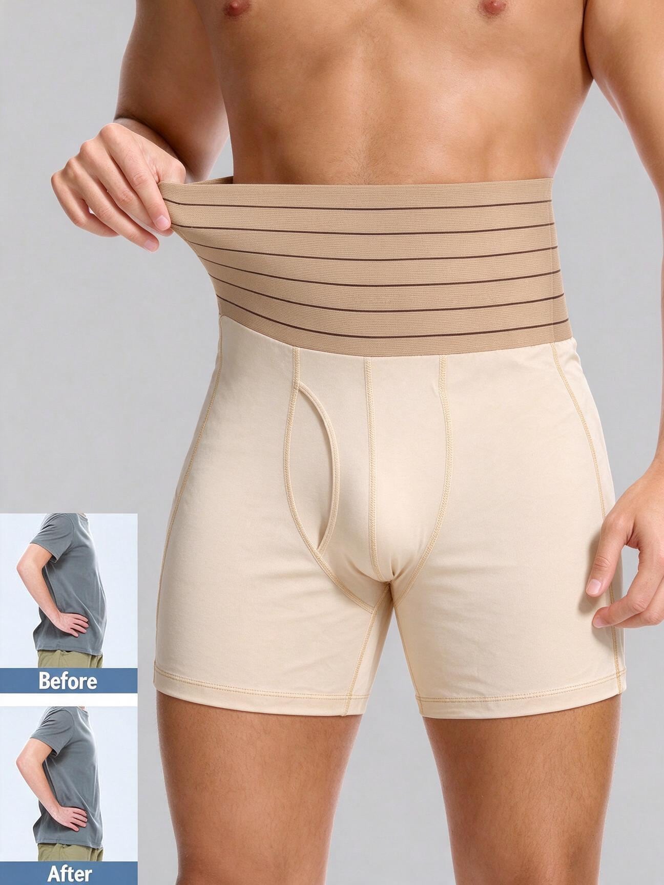 Short de compression amincissants pour hommes, sous-vêtements sculptants avec contrôle