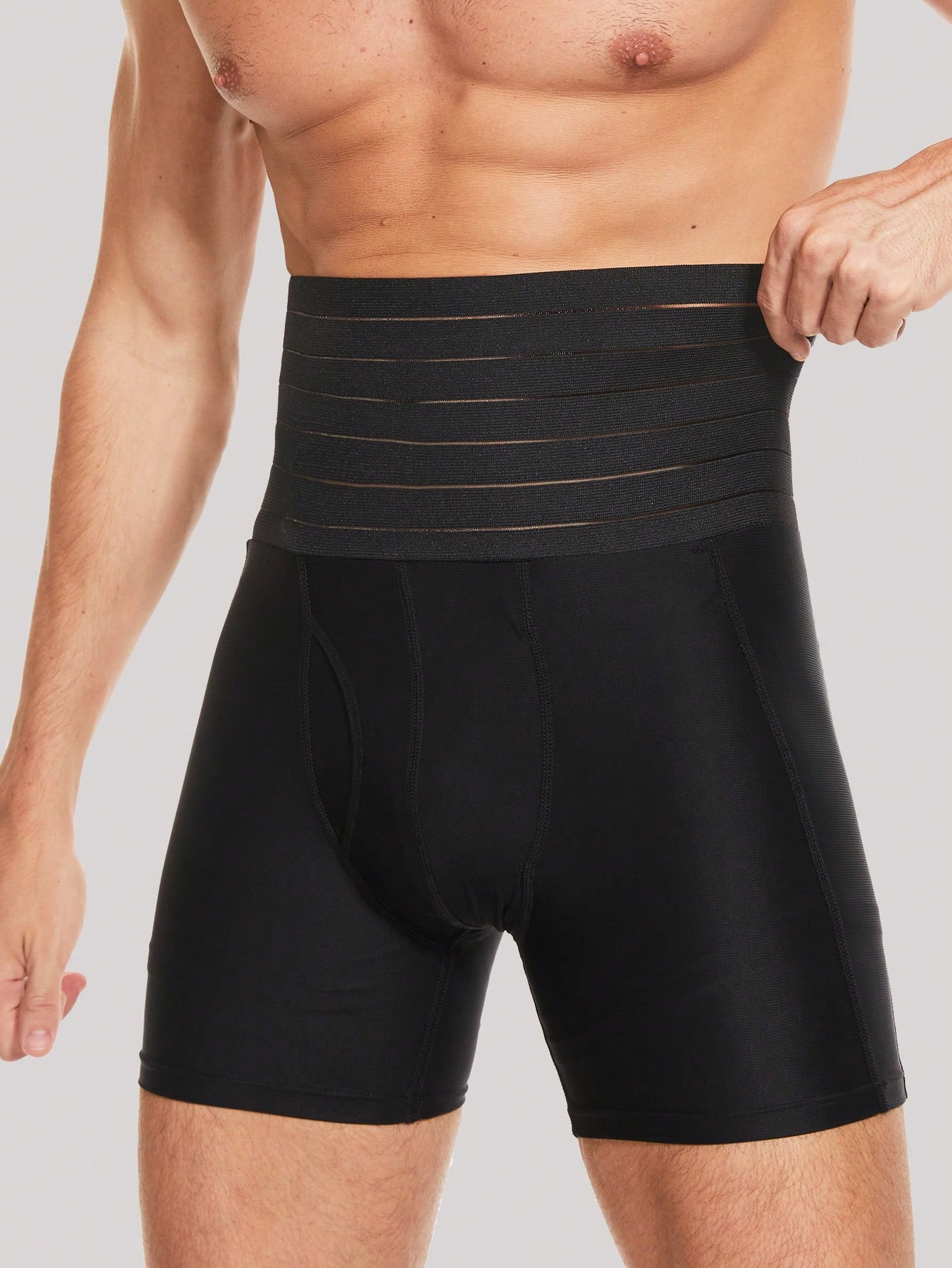 Short de compression amincissants pour hommes, sous-vêtements sculptants avec contrôle — vue 2
