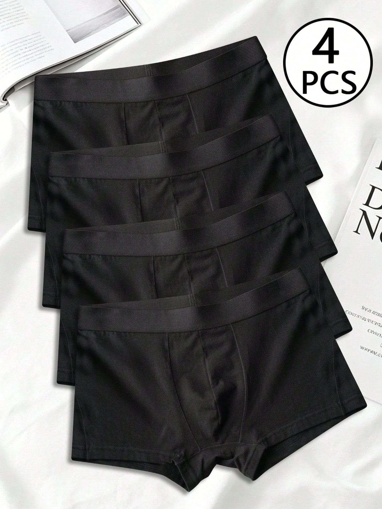 De Boxer Pour Homme De Couleur Unie Blanche — vue 2