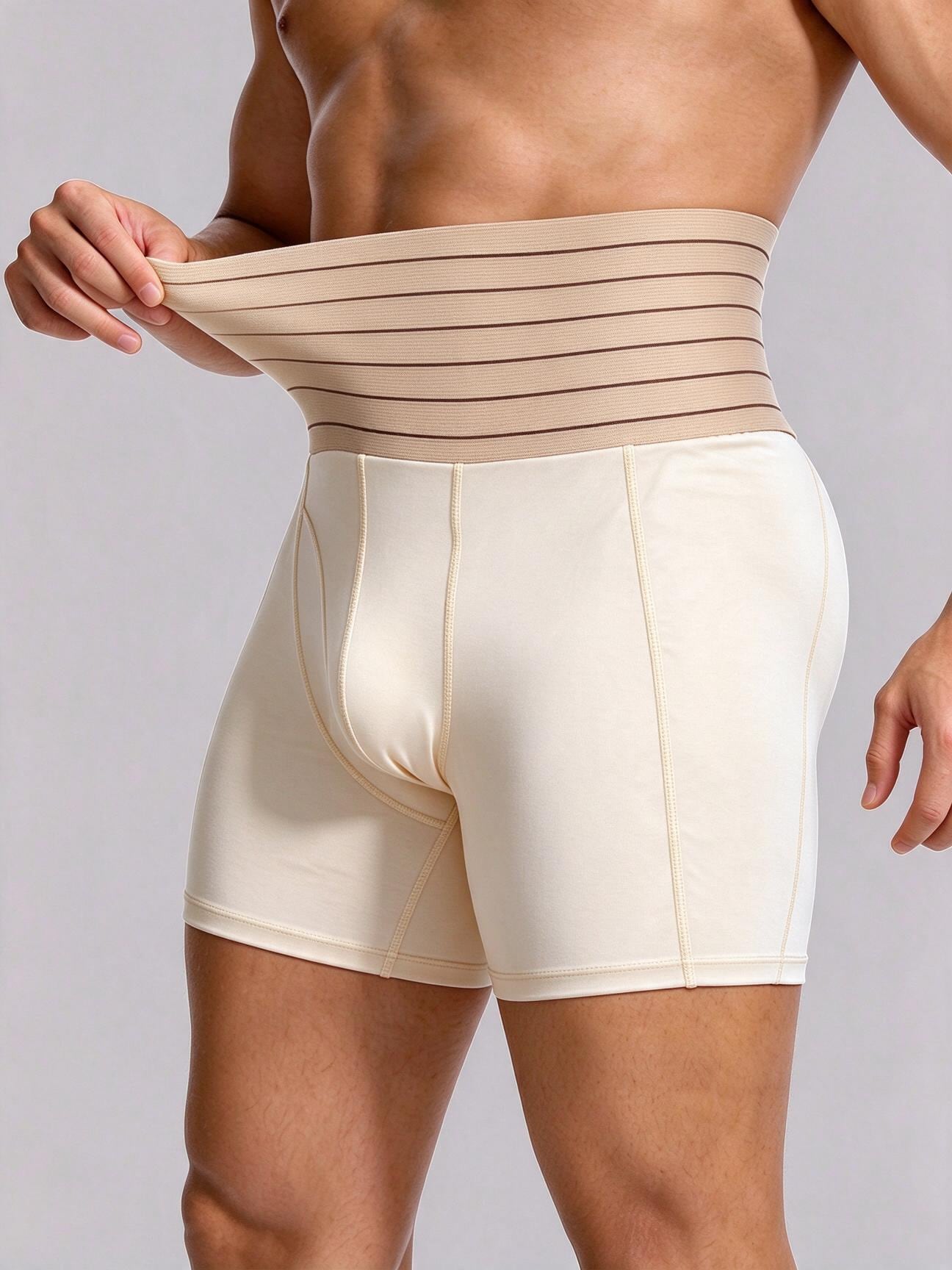 Short de compression amincissants pour hommes, sous-vêtements sculptants avec contrôle — vue 5