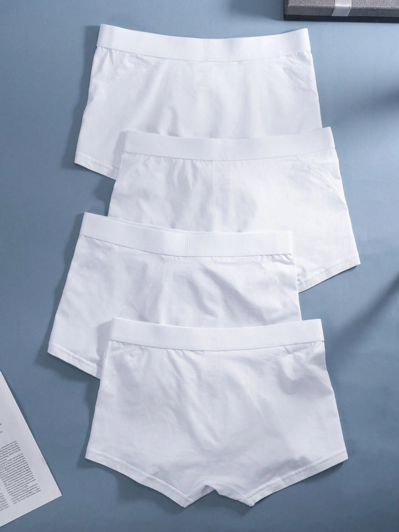 De Boxer Pour Homme De Couleur Unie Blanche — vue 3