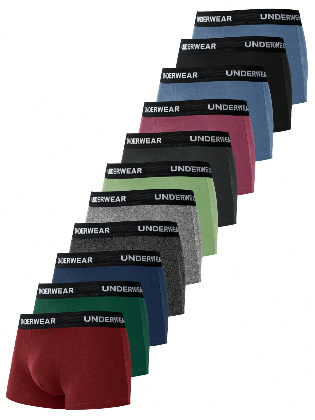 Snug Zone 11 pièces Pack sous-vêtements de couleur unie pour hommes avec bande de taille — vue 9