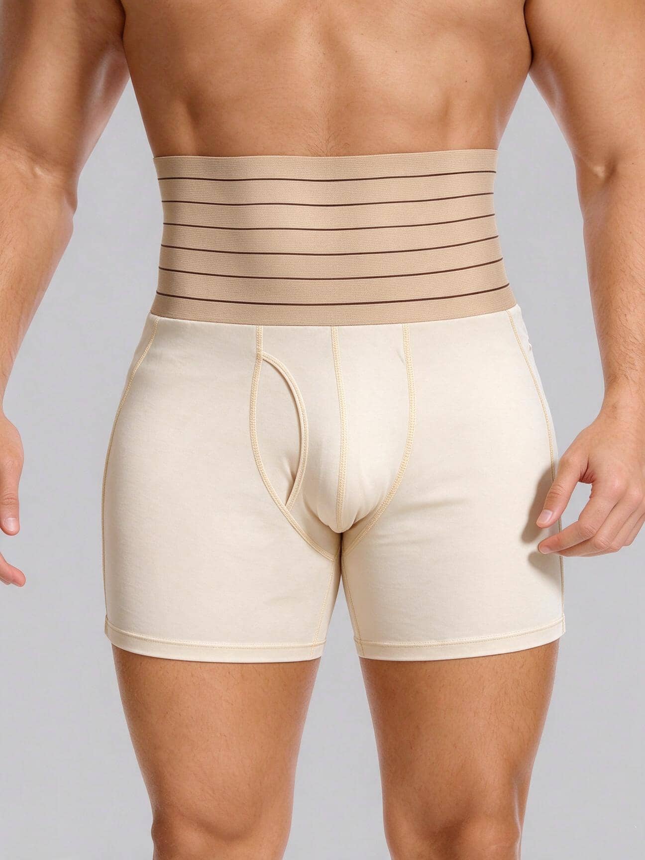 Short de compression amincissants pour hommes, sous-vêtements sculptants avec contrôle — vue 7