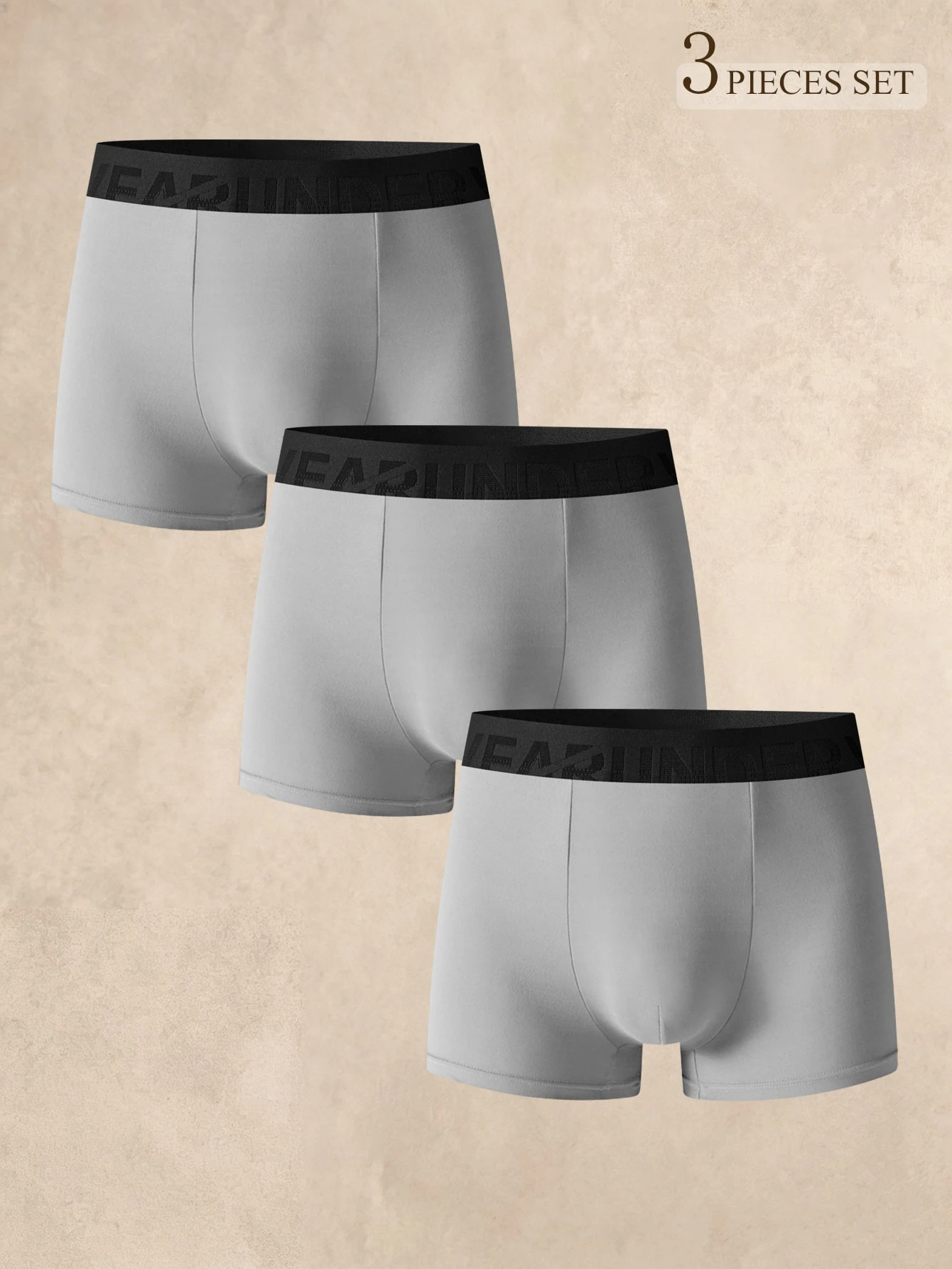 3 pièces/Paquet Slips noirs doux et confortables pour hommes — vue 4