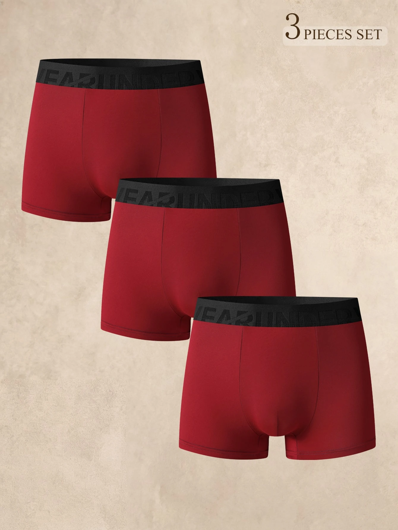 3 pièces/Paquet Slips noirs doux et confortables pour hommes — vue 2