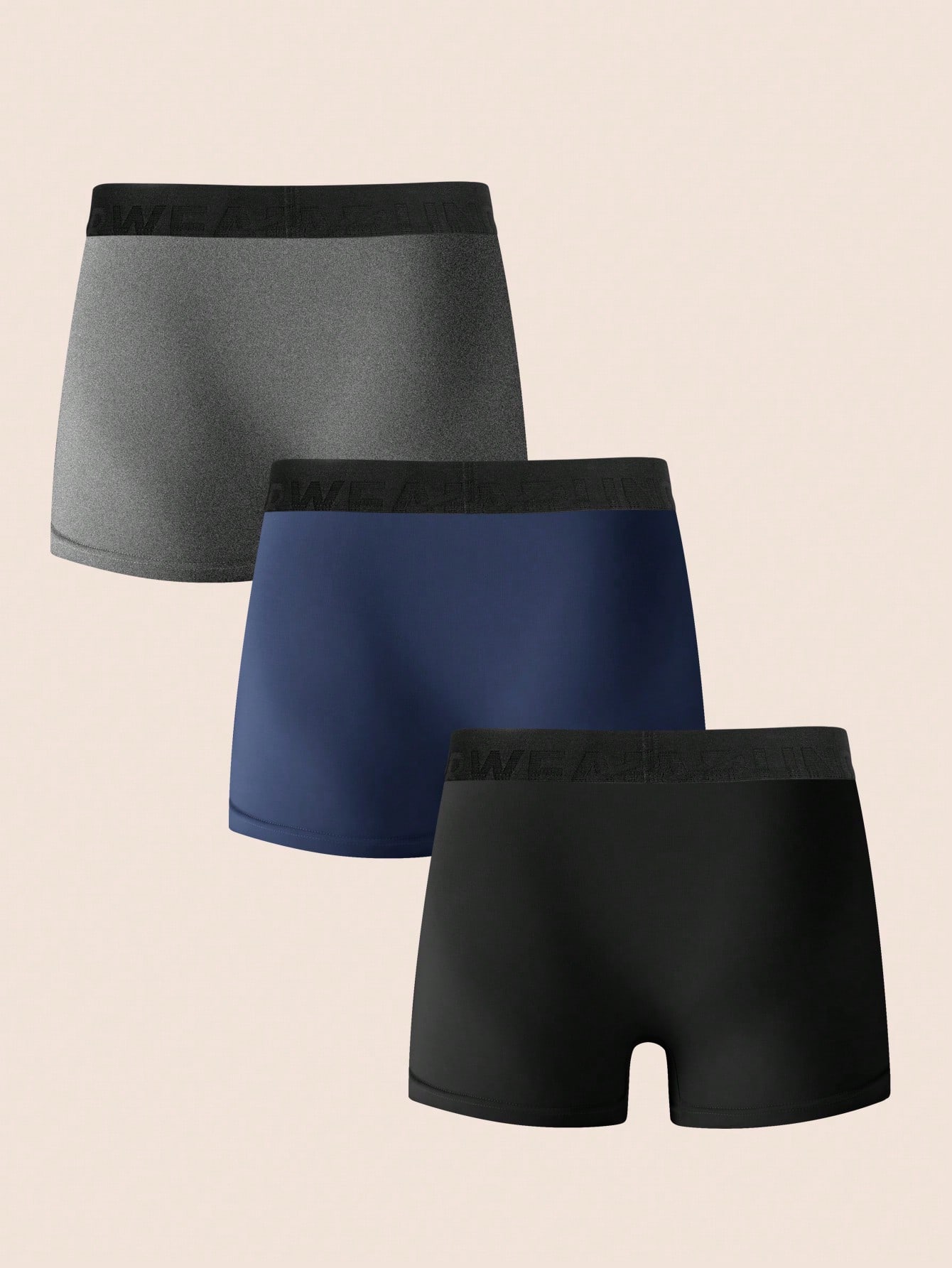 3 pièces/Paquet Slips noirs doux et confortables pour hommes — vue 5