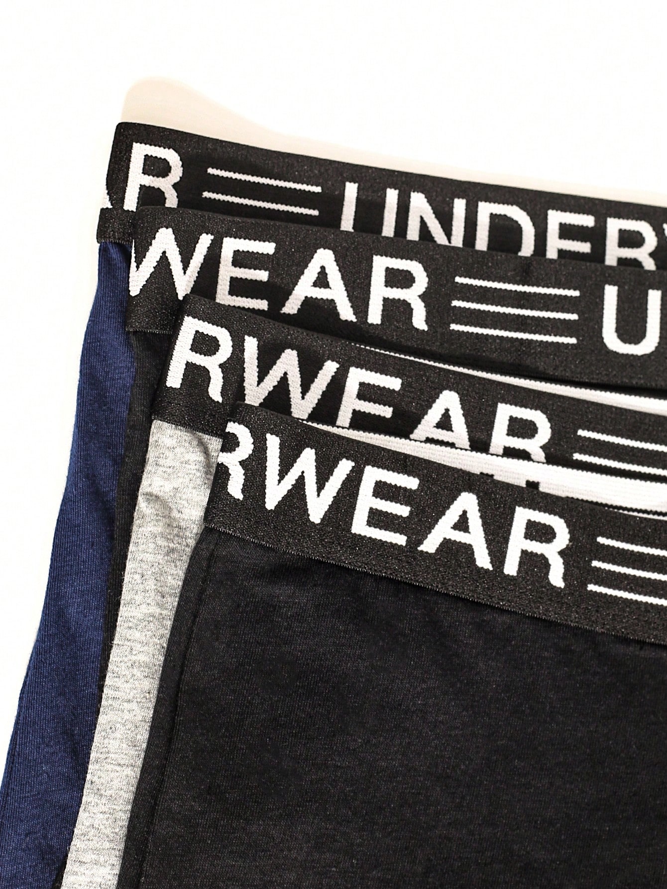 S de sous-vêtements plats pour hommes avec design de ceinture à lettres, amples et — vue 8