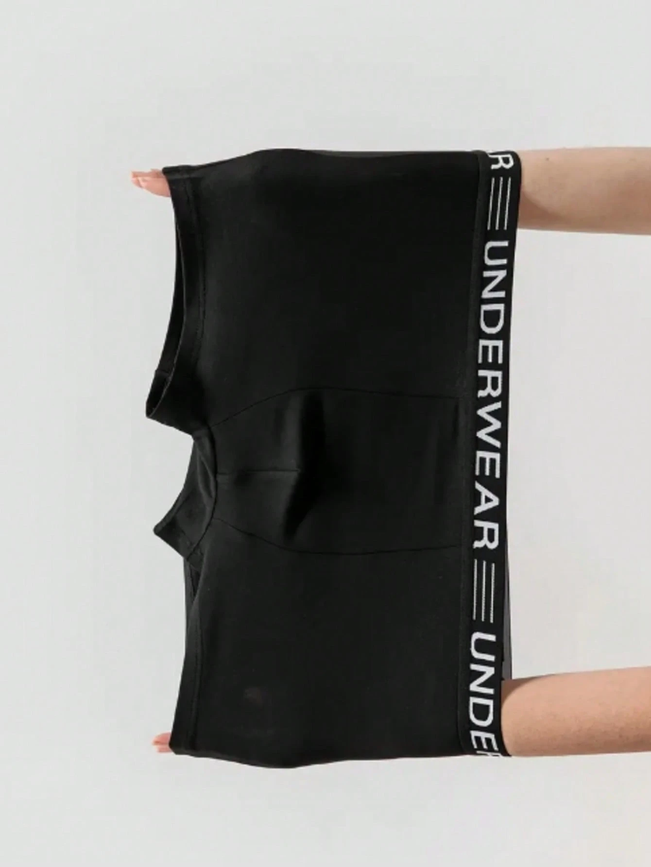 S de sous-vêtements plats pour hommes avec design de ceinture à lettres, amples et — vue 7