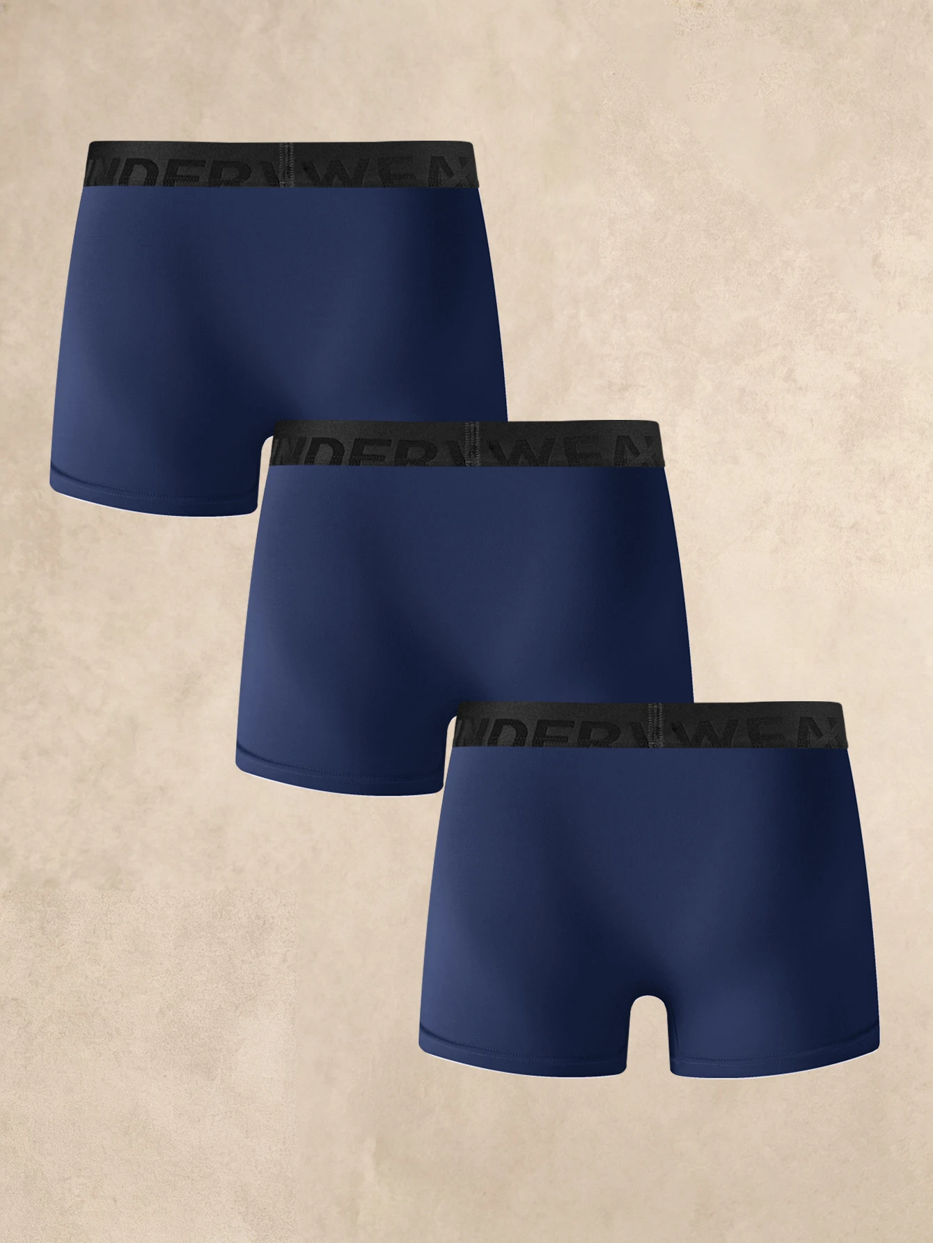 3 pièces/Paquet Slips noirs doux et confortables pour hommes — vue 7