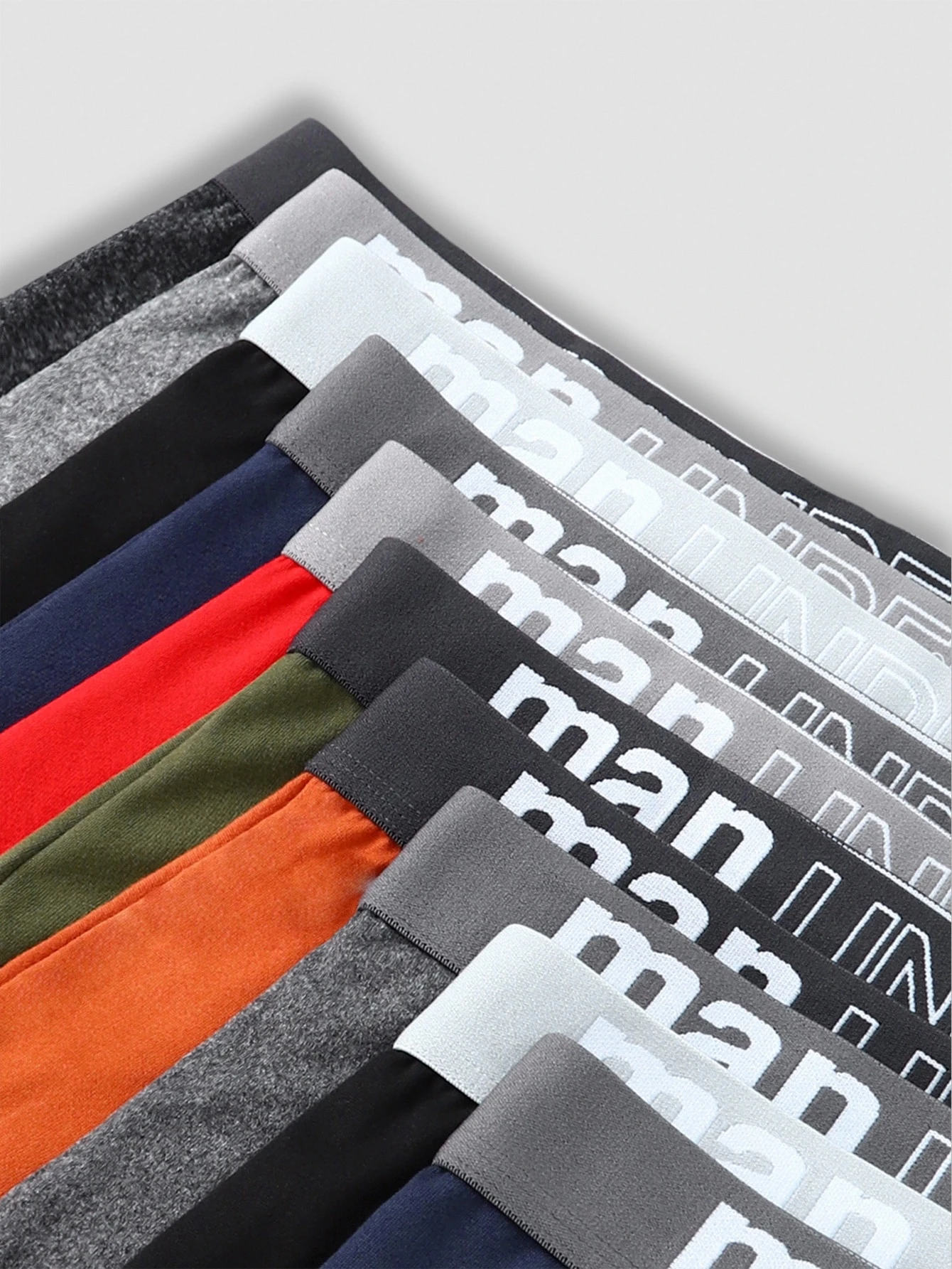 Slips respirants doux et confortables pour hommes avec bande de taille à motif lettres — vue 5