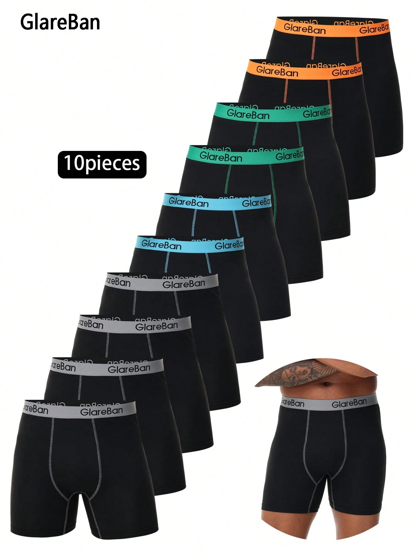 Boxer mi-longs pour homme, sous-vêtements masculins confortables
