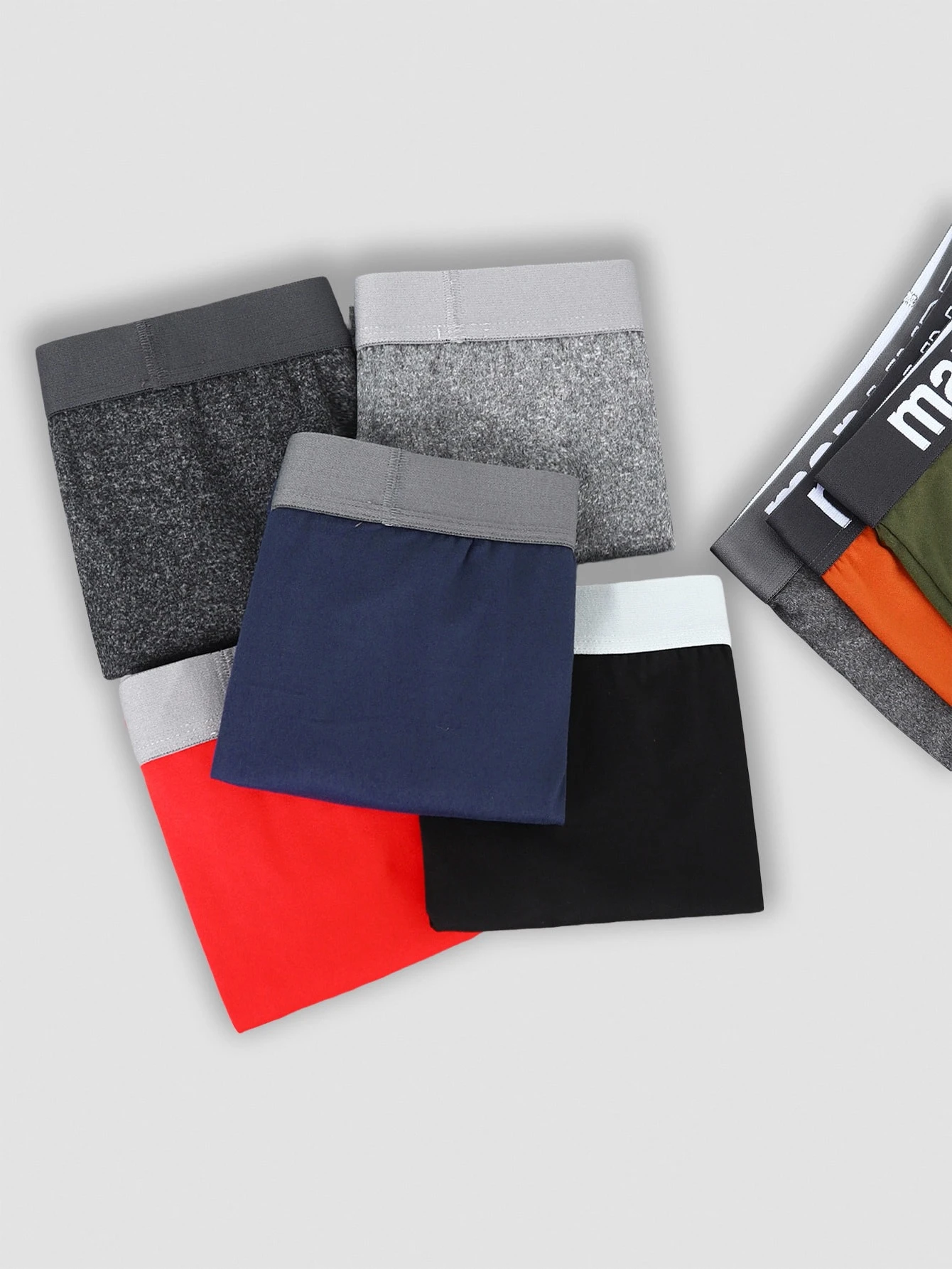 Slips respirants doux et confortables pour hommes avec bande de taille à motif lettres — vue 7