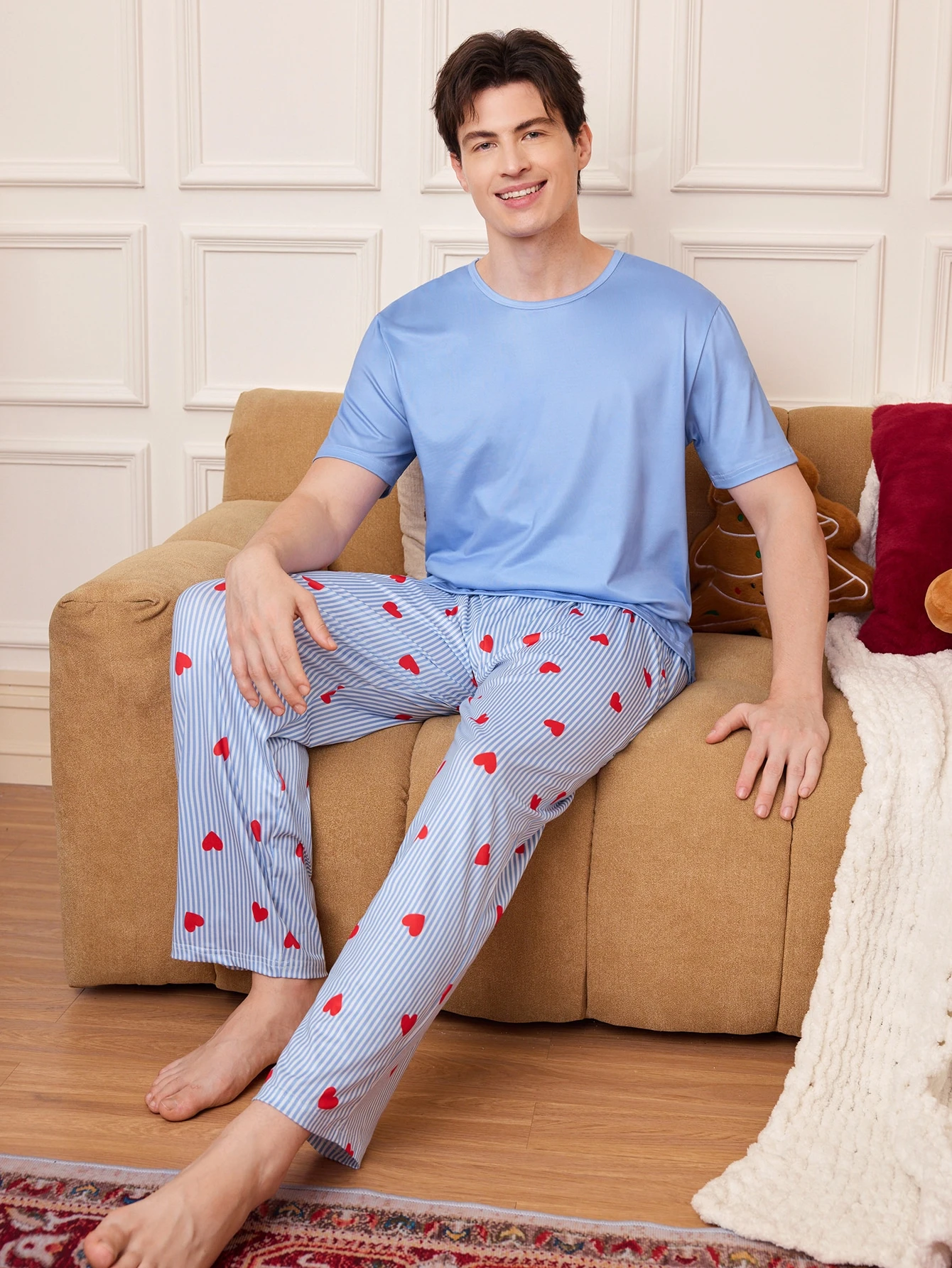 CoupledUp Ensemble décontracté pour homme composé d'un Top à manches courtes de couleur — vue 4