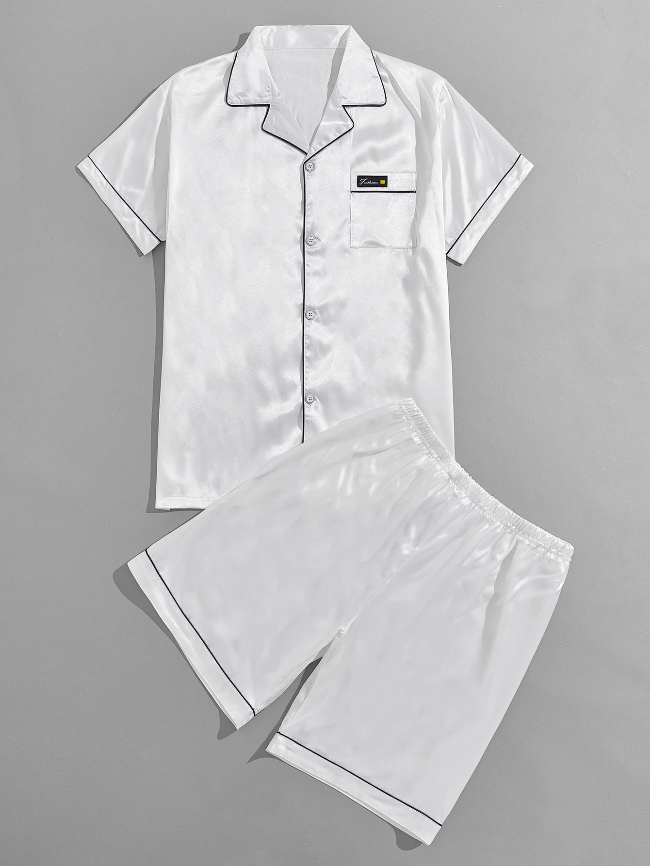 EverLounge Ensemble de pyjama / ensemble de pyjama avec lien en satin et appliqué de — vue 4