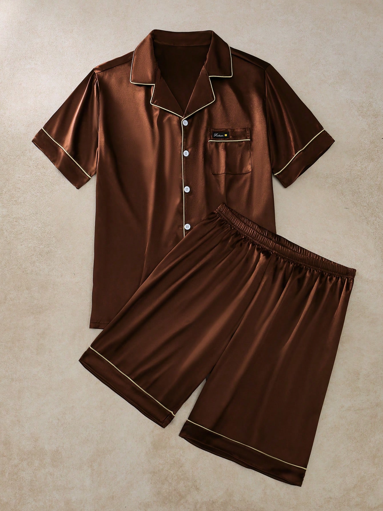 EverLounge Ensemble de pyjama / ensemble de pyjama avec lien en satin et appliqué de — vue 5