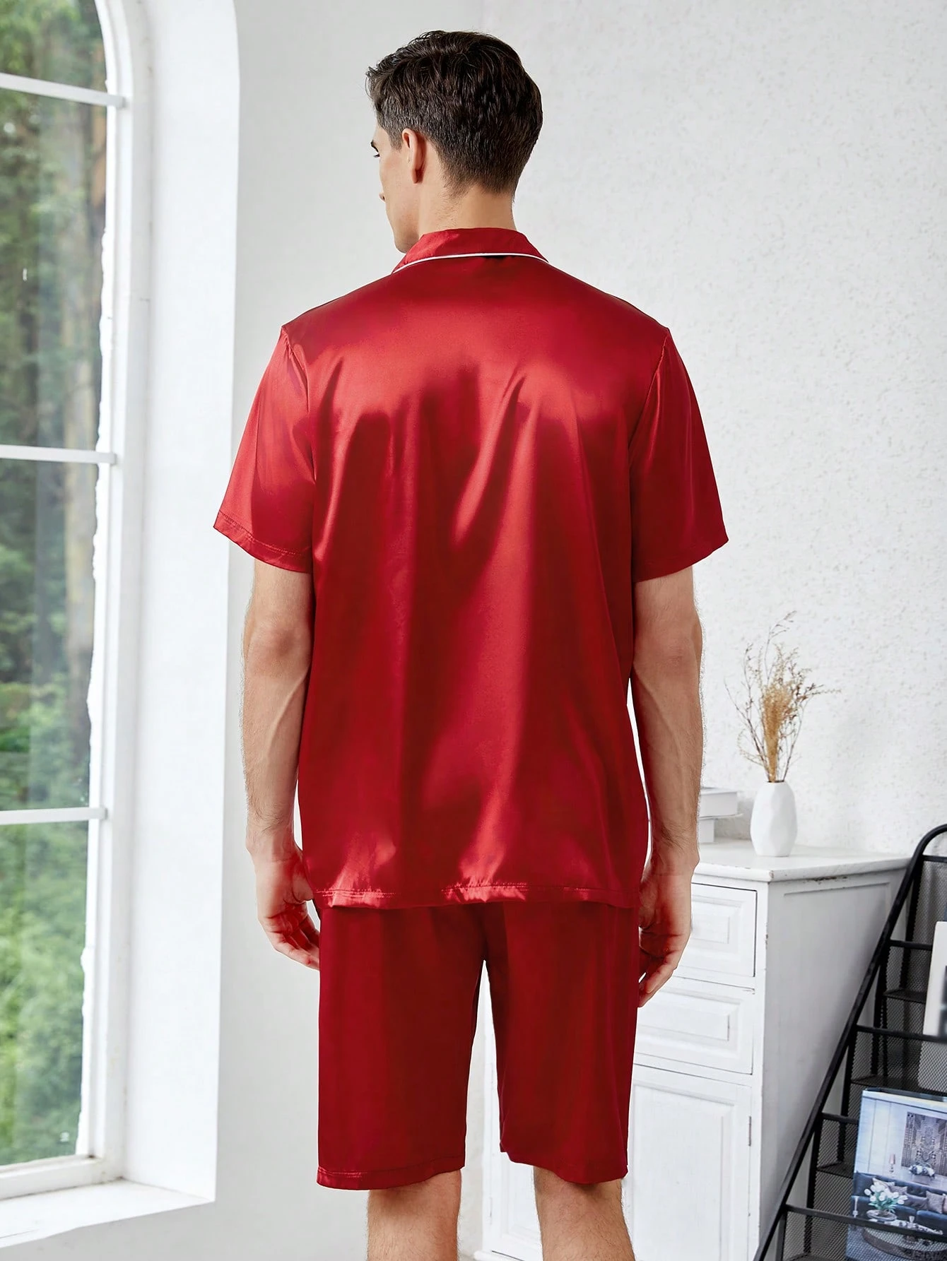EverLounge Ensemble de pyjama / ensemble de pyjama avec lien en satin et appliqué de — vue 10