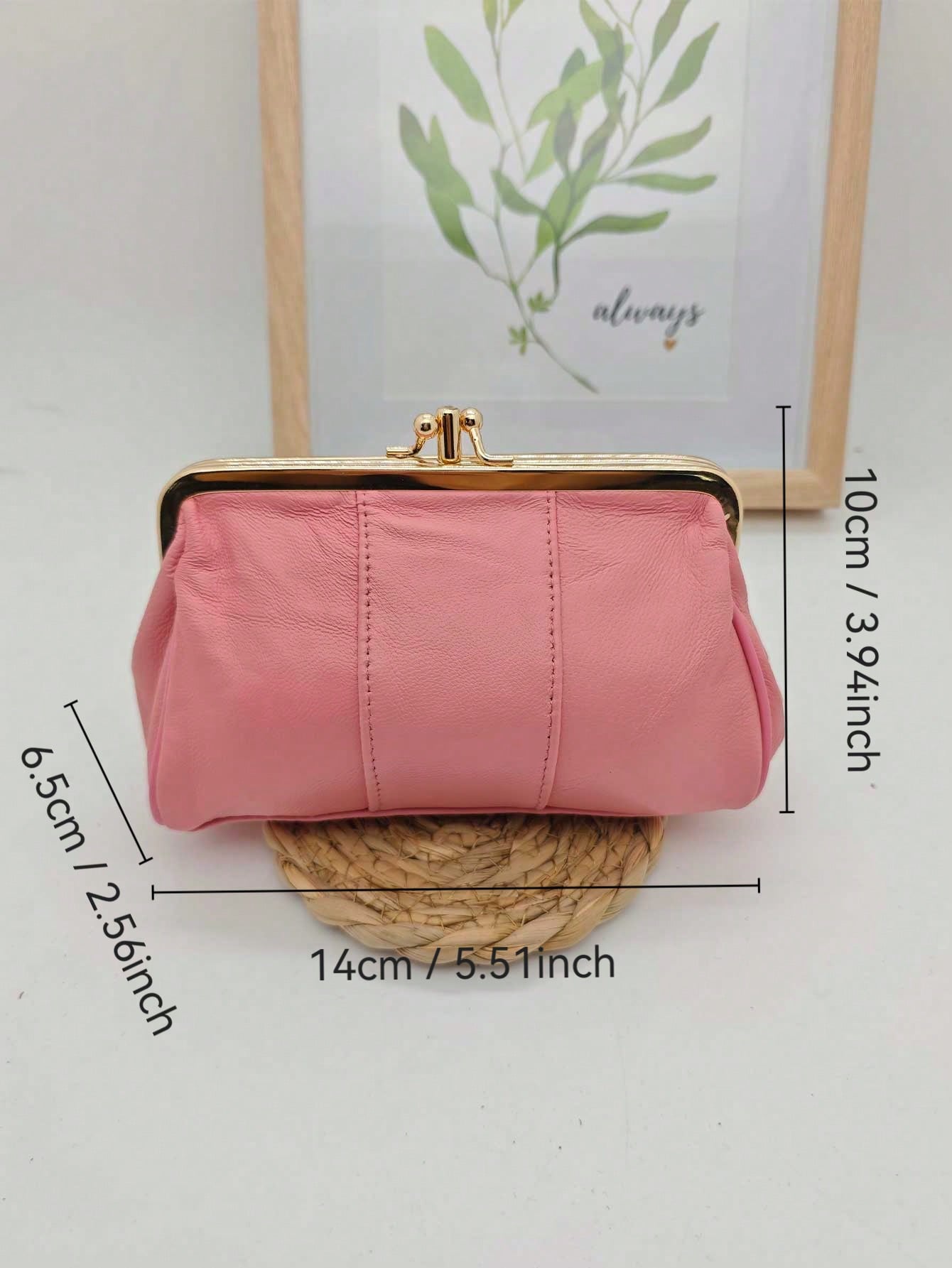 XD Porte-monnaie multifonction véritable pour femmes, porte-clés à fermoir métallique, — vue 5