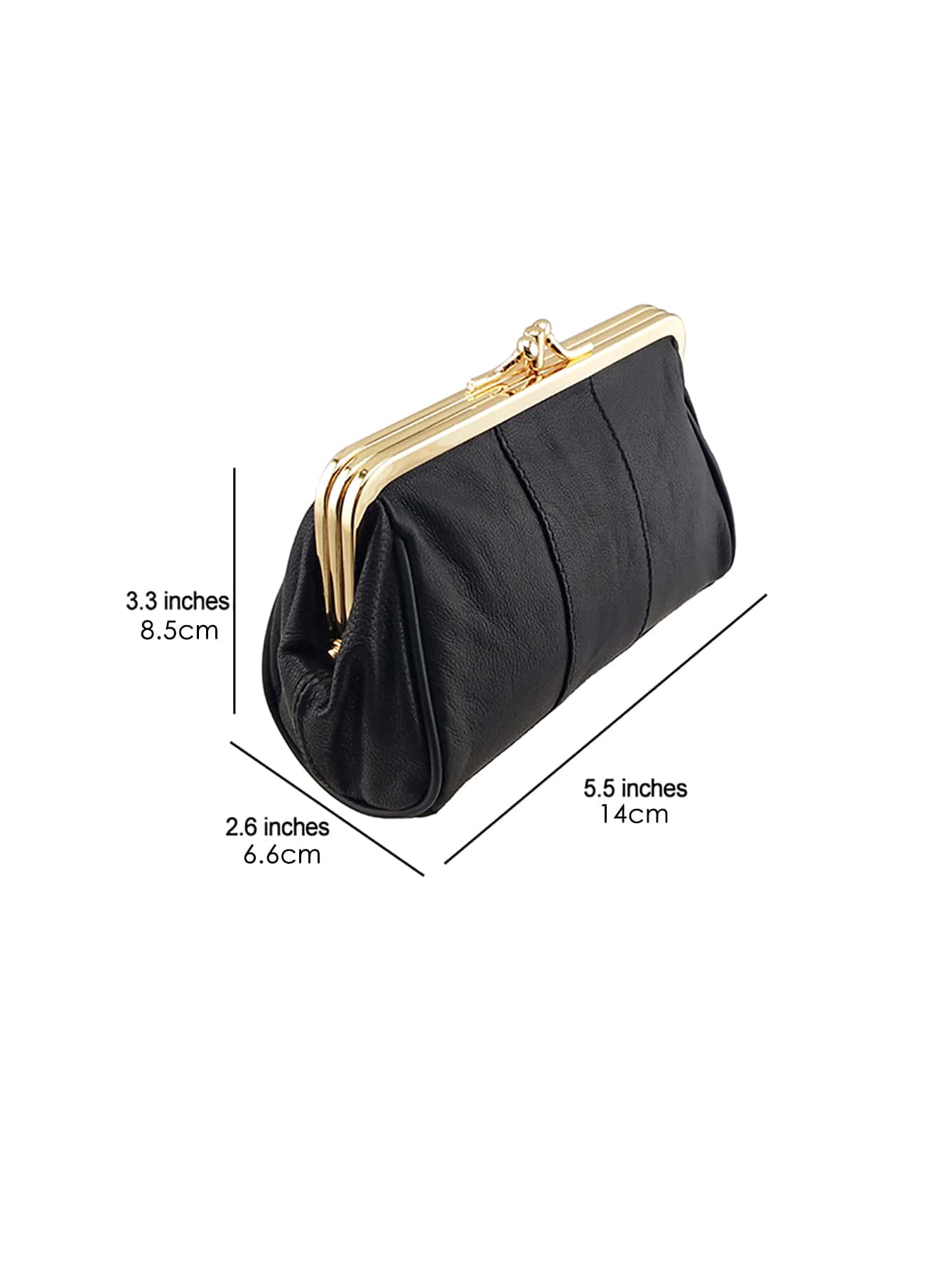 XD Porte-monnaie multifonction véritable pour femmes, porte-clés à fermoir métallique, — vue 7