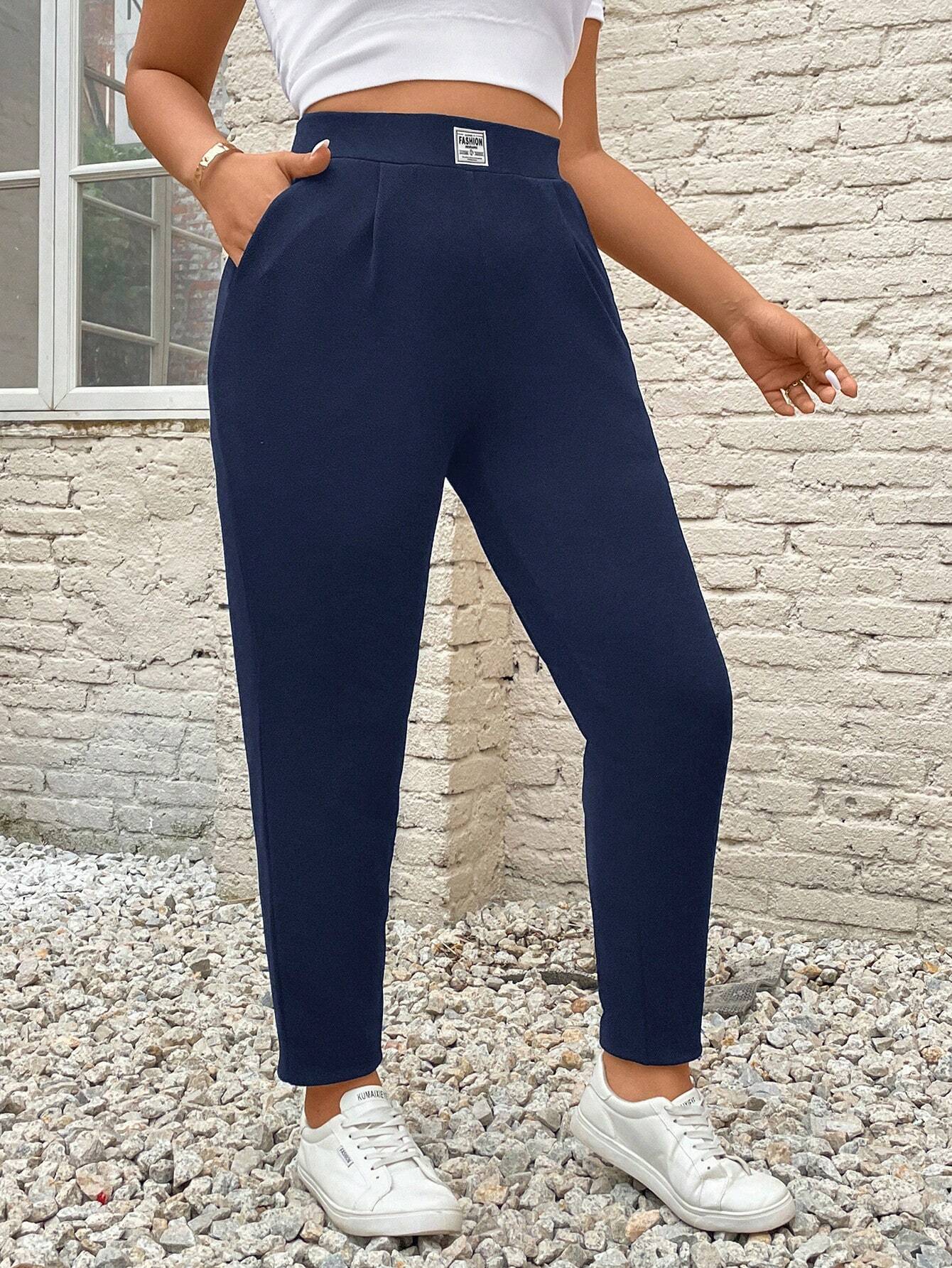 Essnce Pantalon crayon avec poche pour femmes en grandes tailles, décontracté et — vue 2