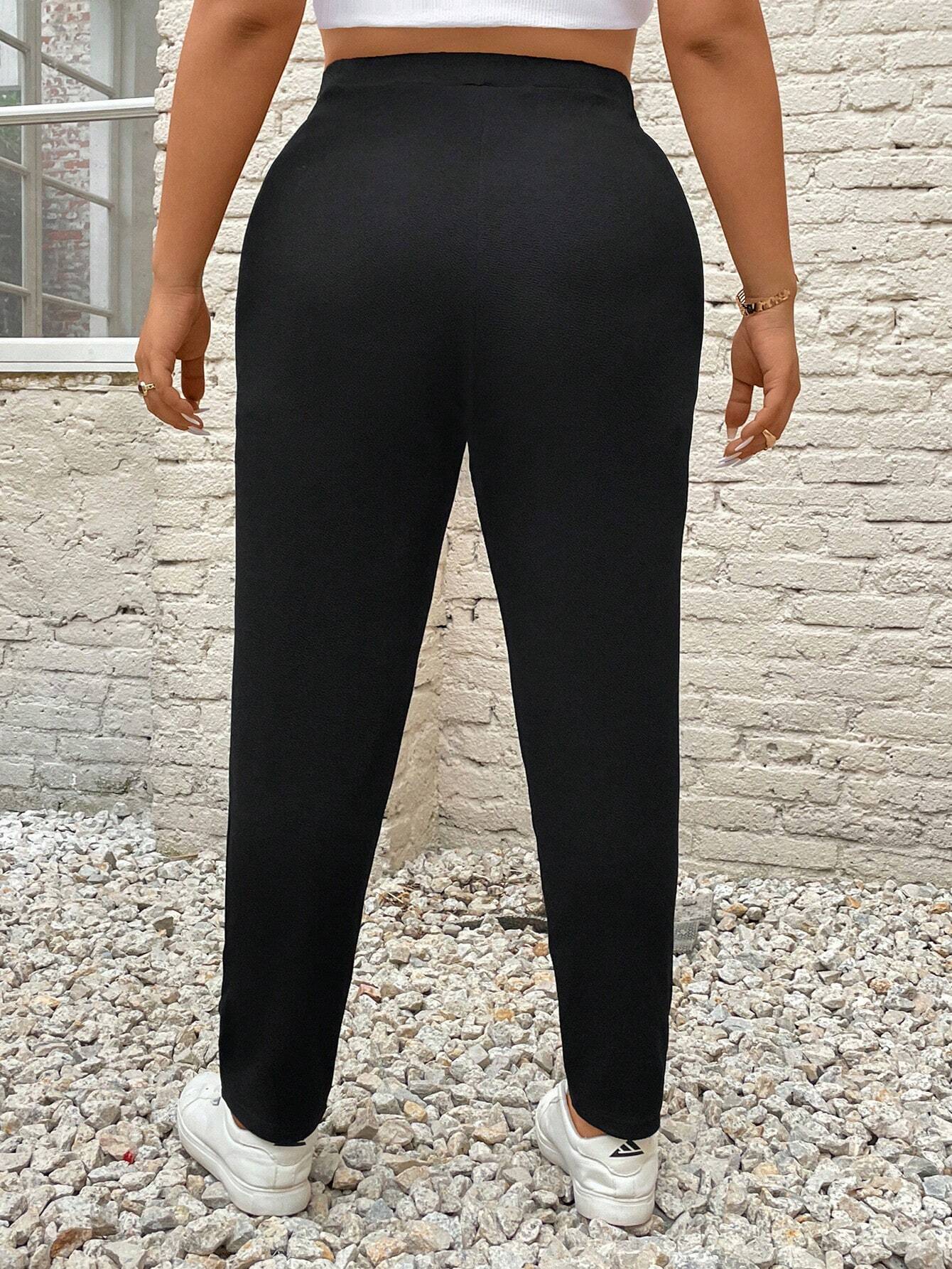 Essnce Pantalon crayon avec poche pour femmes en grandes tailles, décontracté et — vue 3