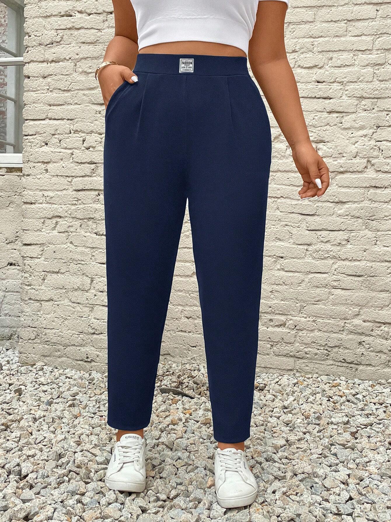 Essnce Pantalon crayon avec poche pour femmes en grandes tailles, décontracté et — vue 8