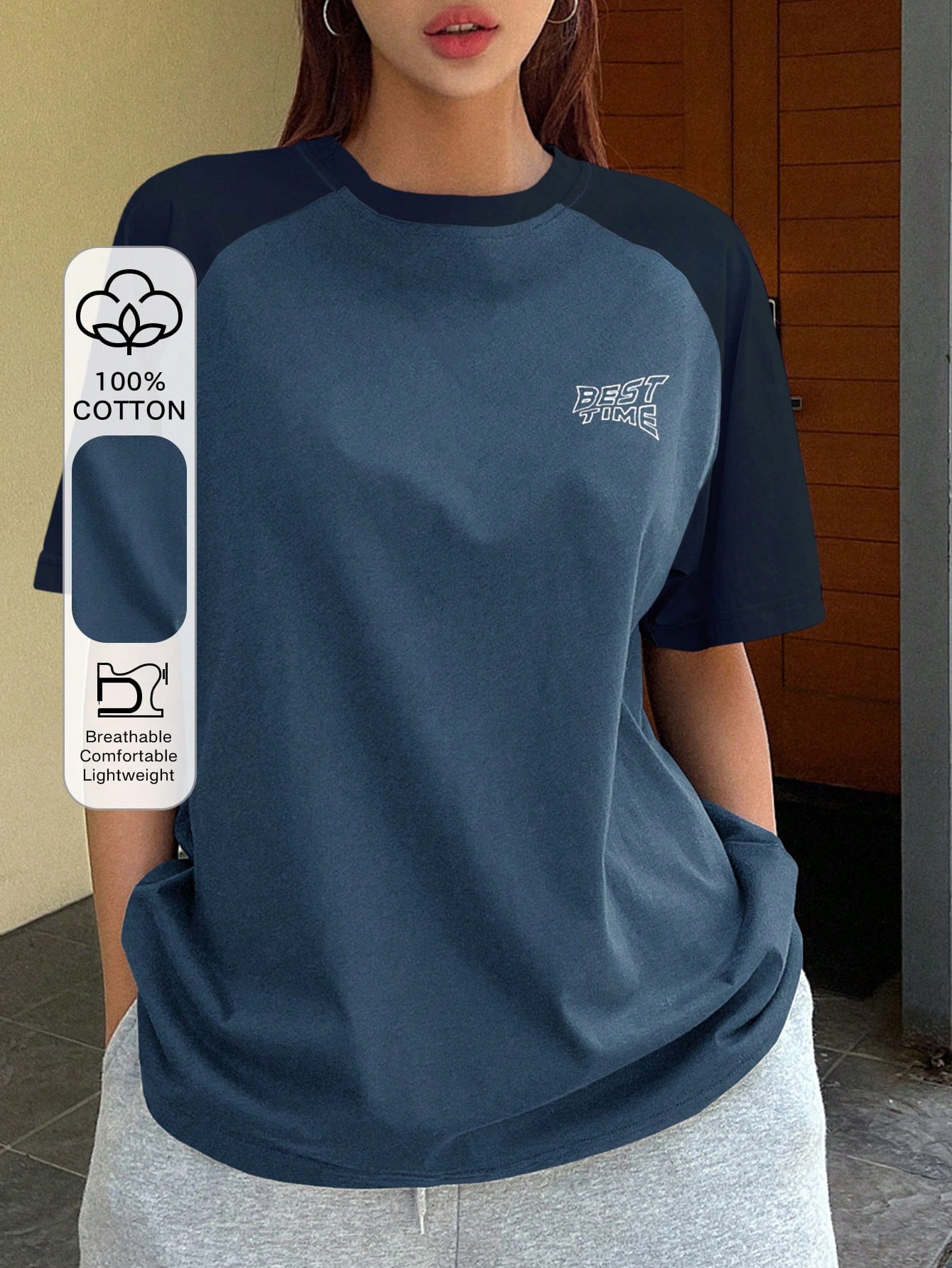 DAZY T-shirt surdimensionné à manches raglan avec graphique lettré — vue 5