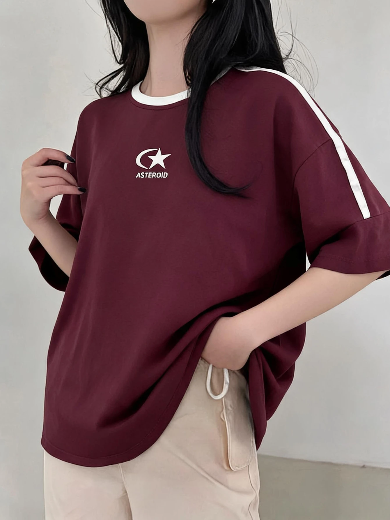 DAZY T-shirt surdimensionné à manches raglan avec graphique lettré — vue 3