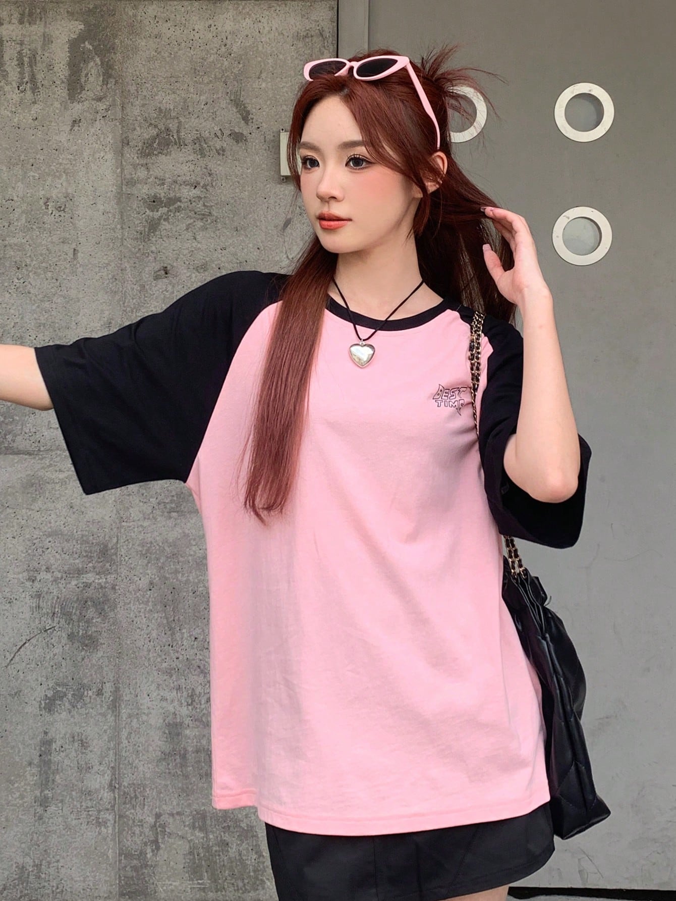DAZY T-shirt surdimensionné à manches raglan avec graphique lettré — vue 12