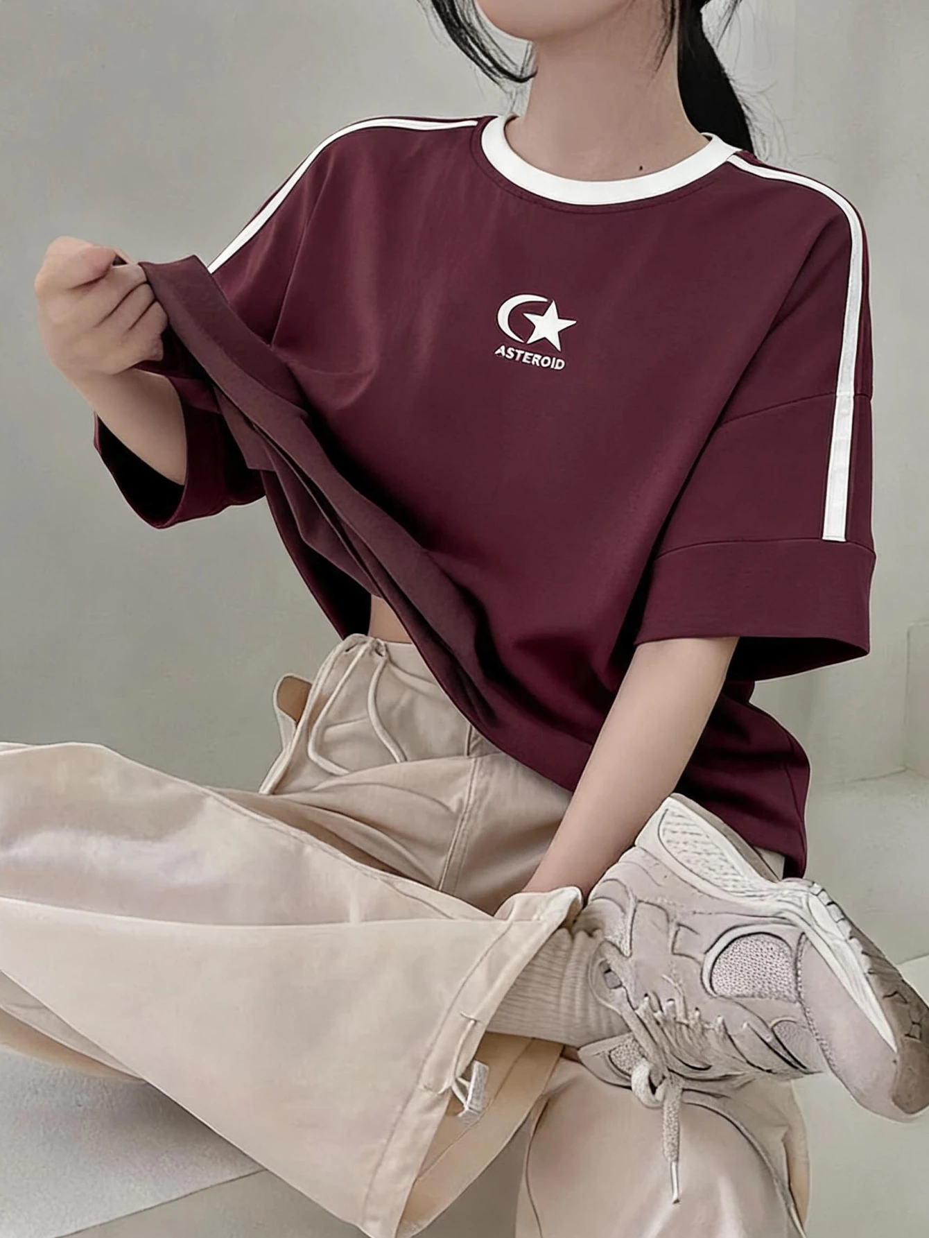 DAZY T-shirt surdimensionné à manches raglan avec graphique lettré — vue 11