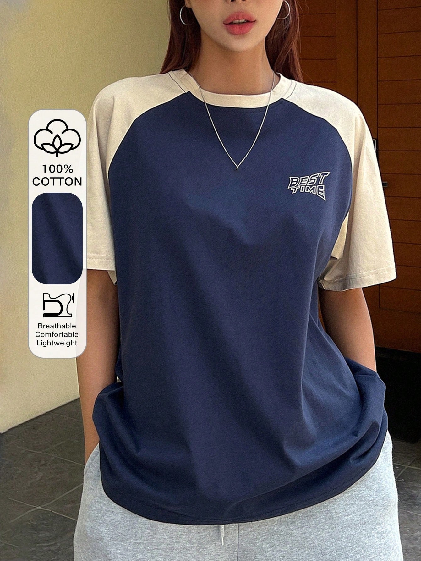 DAZY T-shirt surdimensionné à manches raglan avec graphique lettré — vue 7