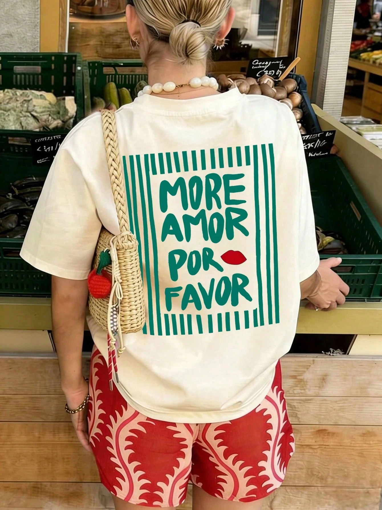 T-shirt décontracté à manches courtes et col rond pour femmes - motif imprimé, tissu doux — vue 8