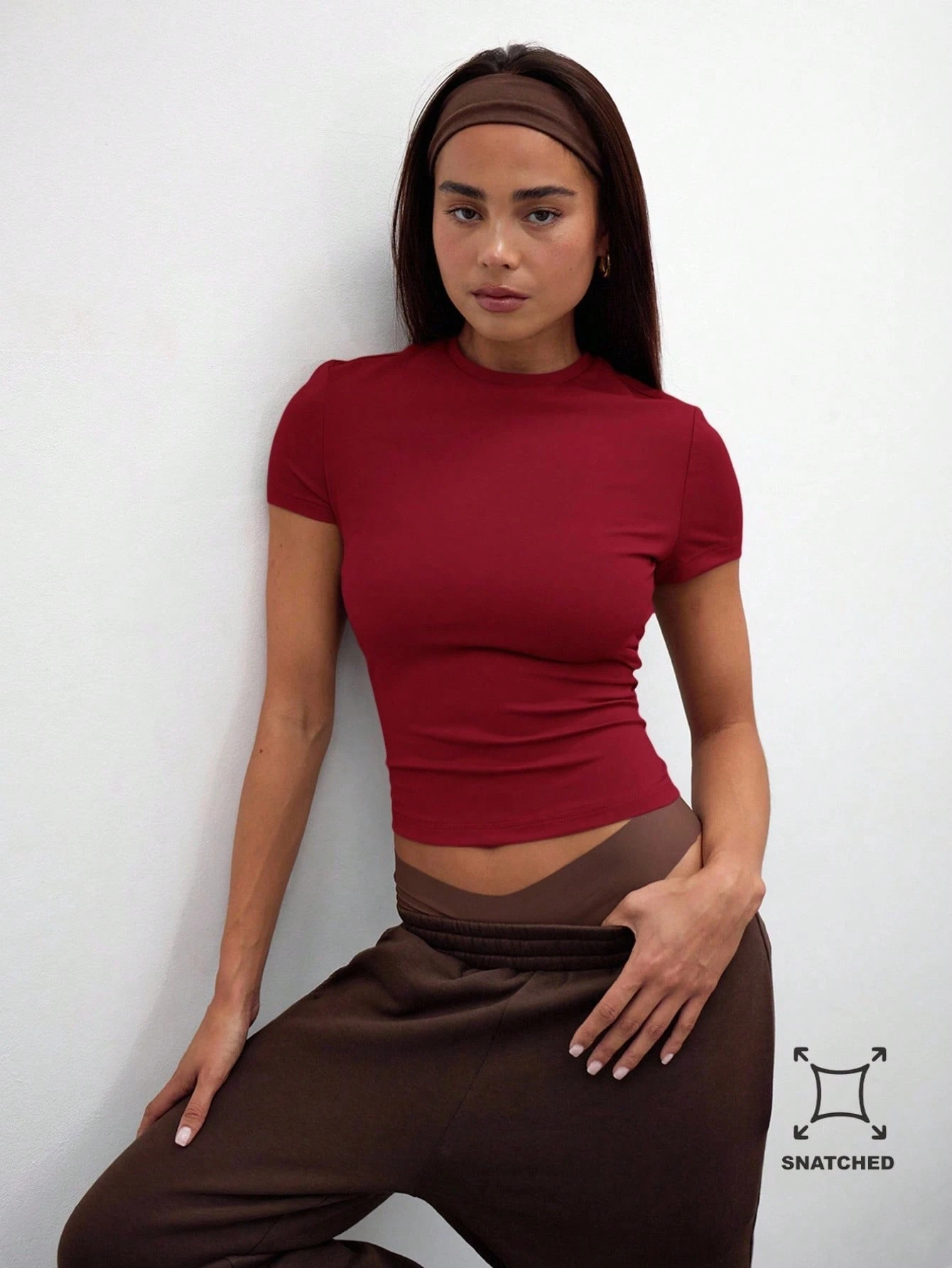 MUSERA ESSENTIALS T-shirt à manches courtes ajusté, basique décontracté et modeste, pour — vue 5